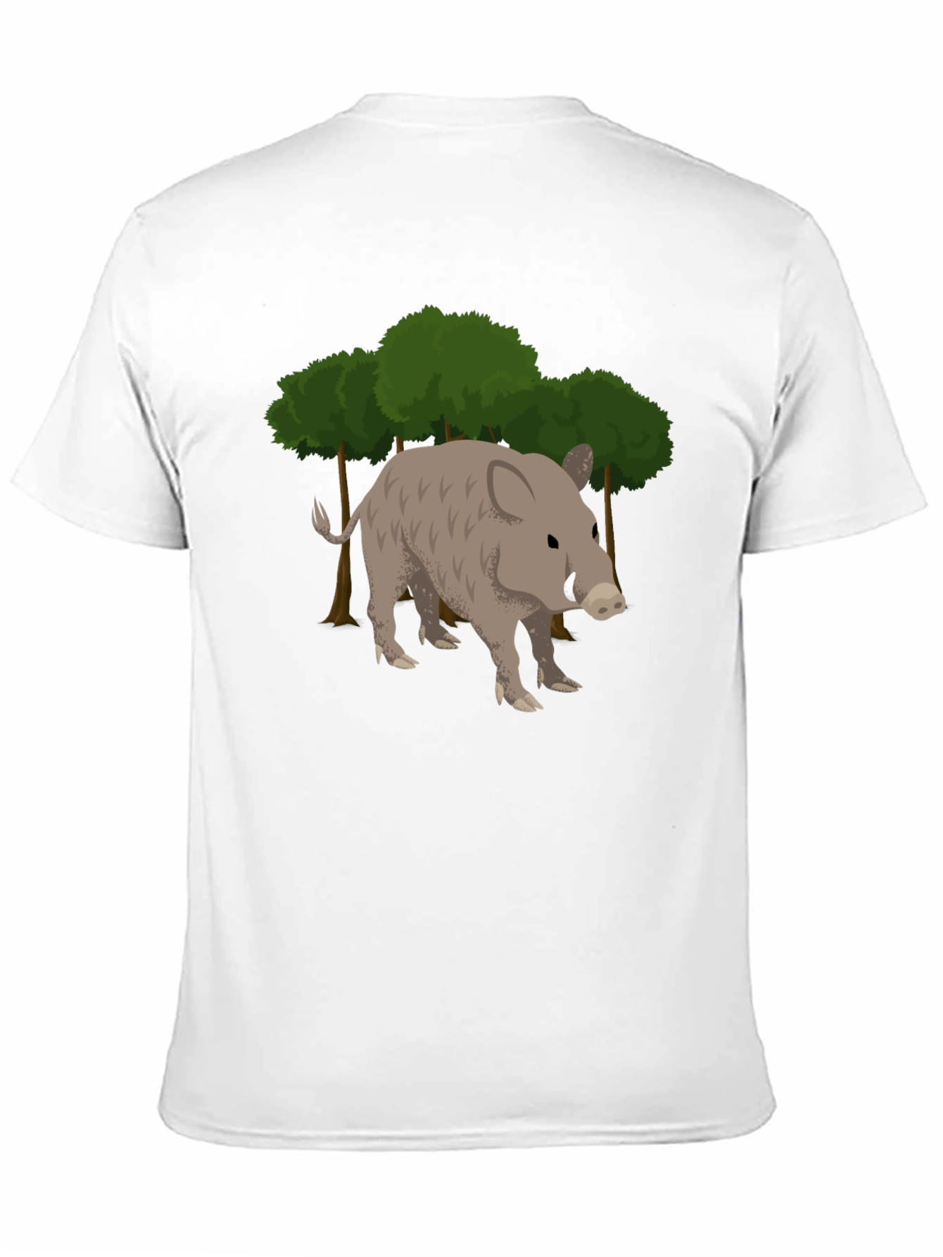 Wild Boar Graphic Tee - Black Cotton T-Shirt