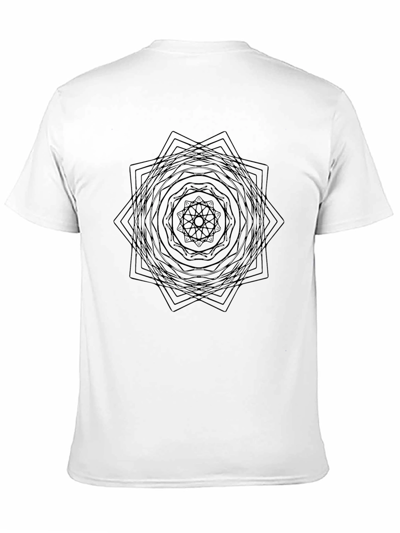 Geometric Mandala Black T-Shirt - Modern Style