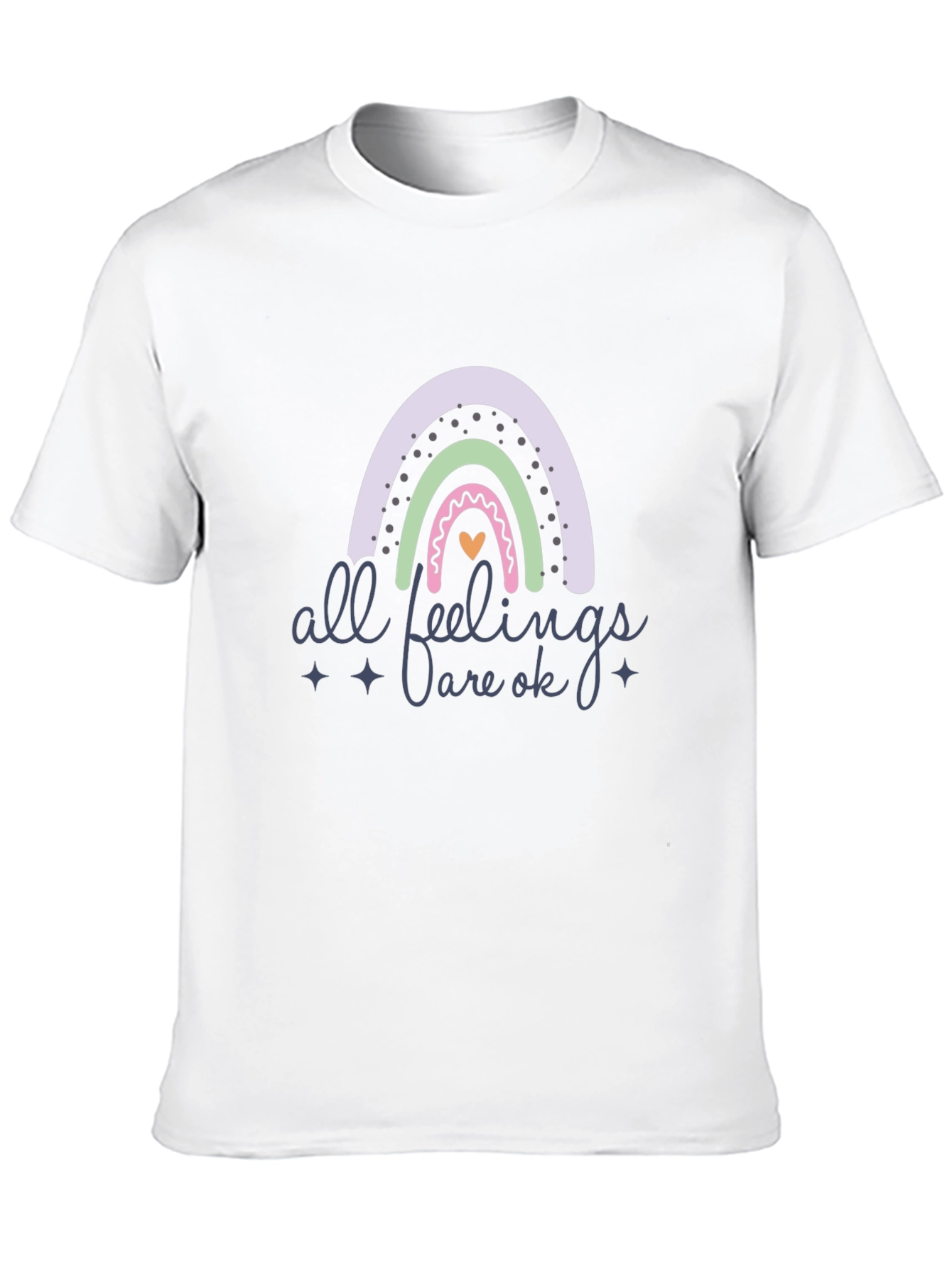 All Feelings Are Ok Rainbow Graphic Tee