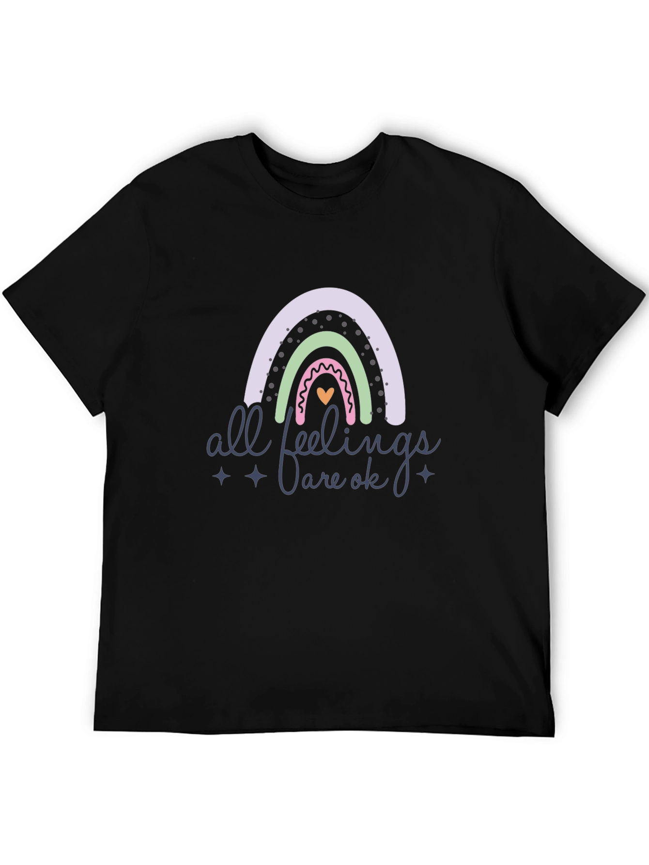 All Feelings Are Ok Rainbow Graphic Tee