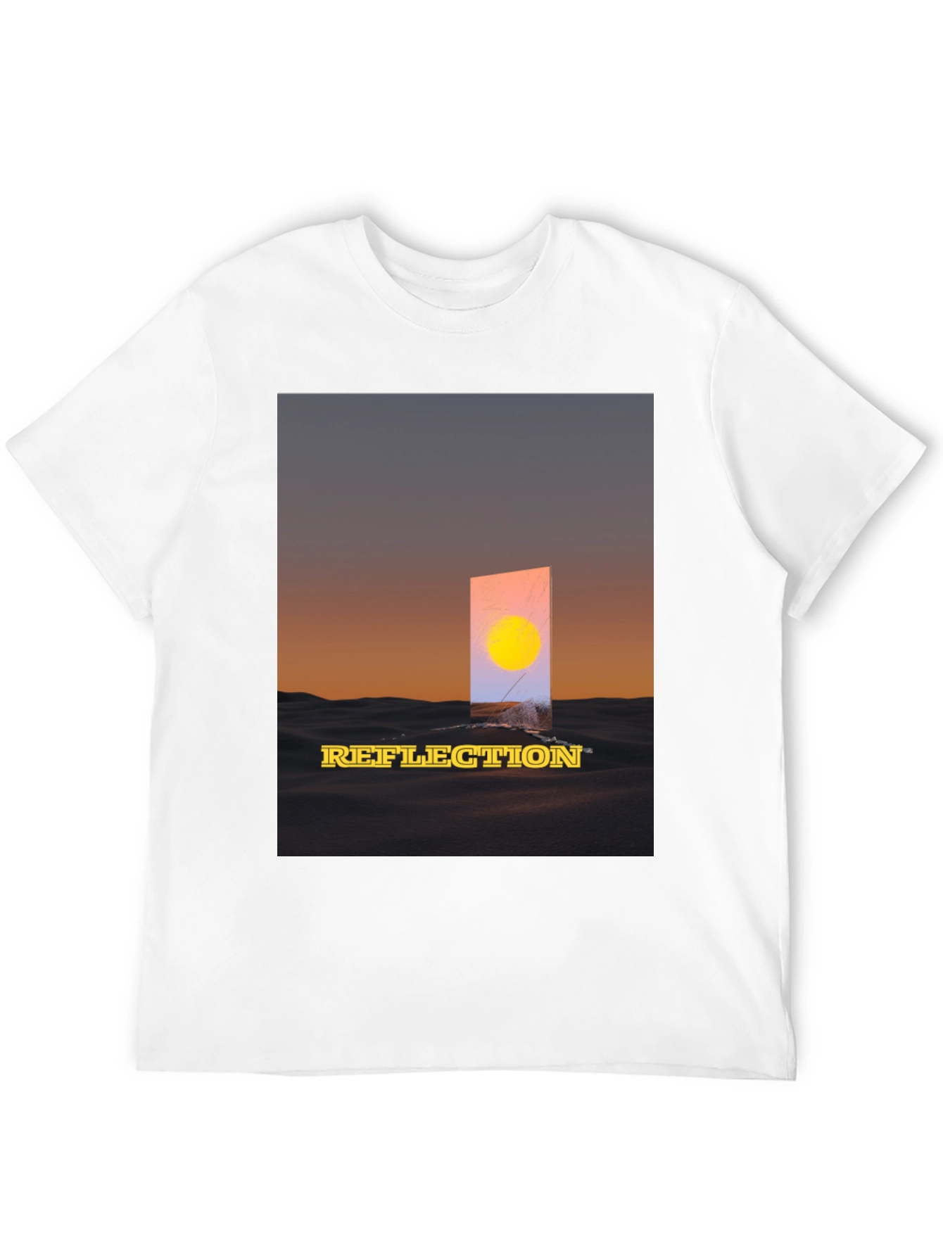 Reflection Graphic T-Shirt - Sunset Art Tee