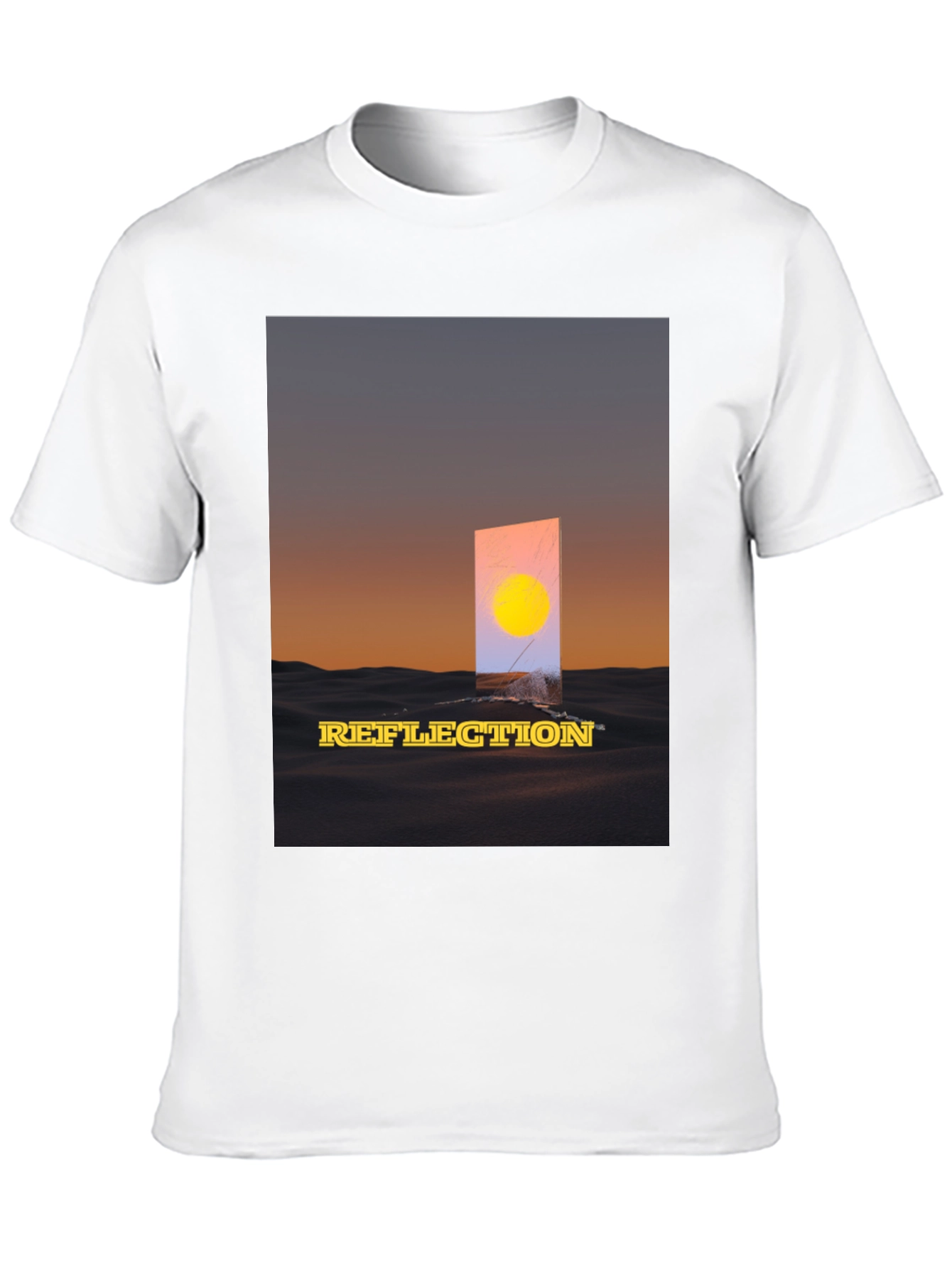 Reflection Graphic T-Shirt - Sunset Art Tee
