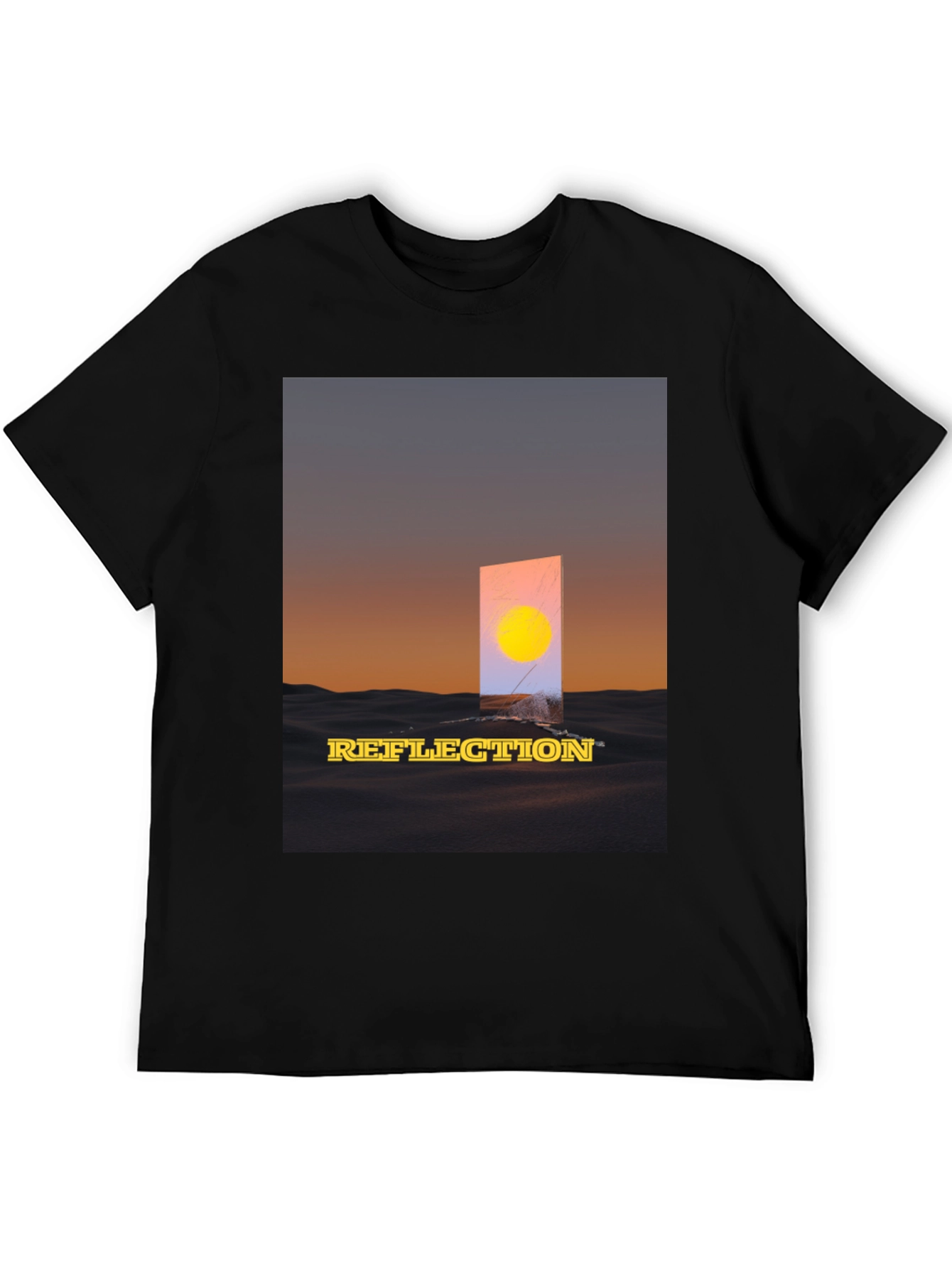 Reflection Graphic T-Shirt - Sunset Art Tee