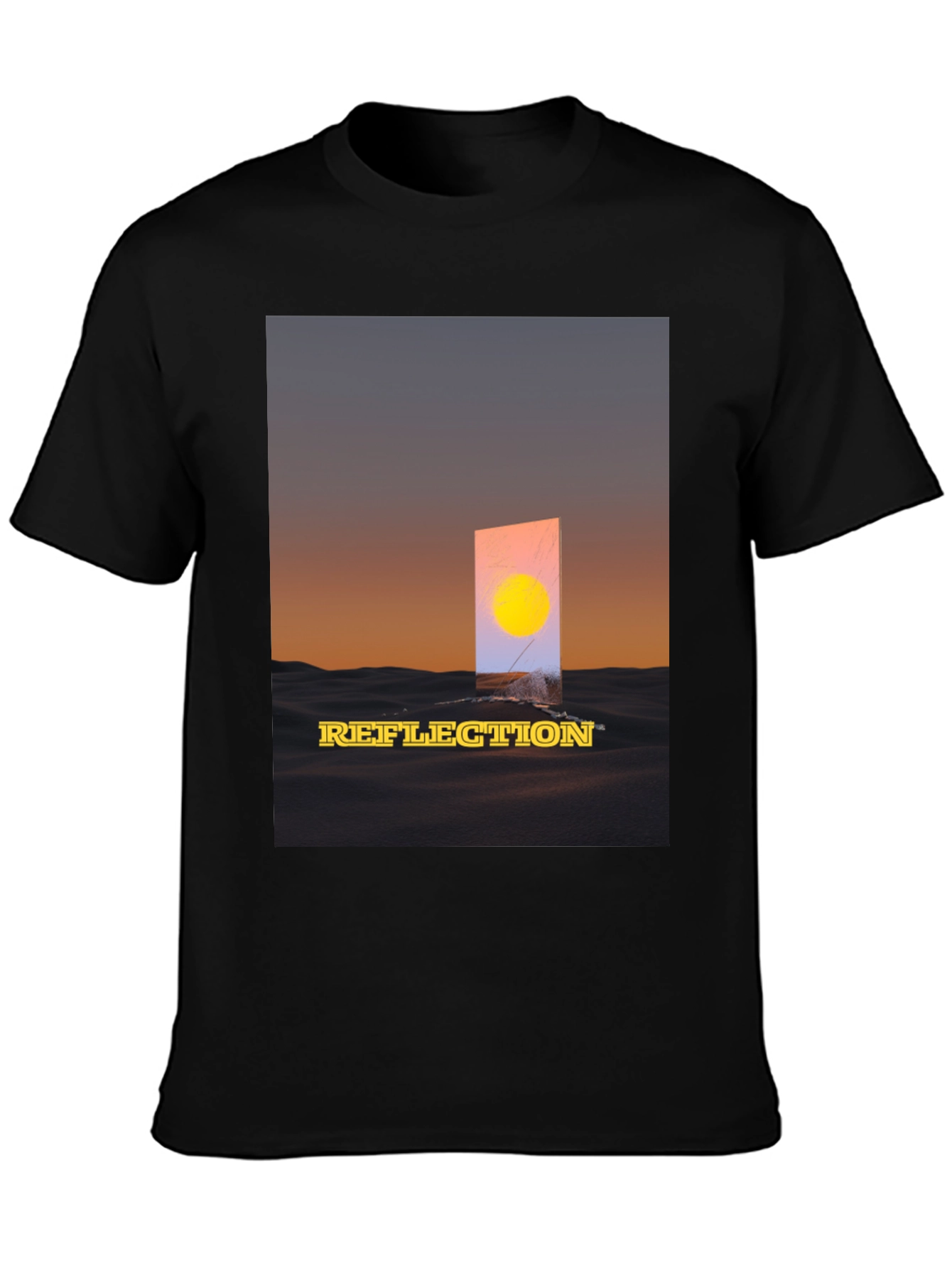 Reflection Graphic T-Shirt - Sunset Art Tee