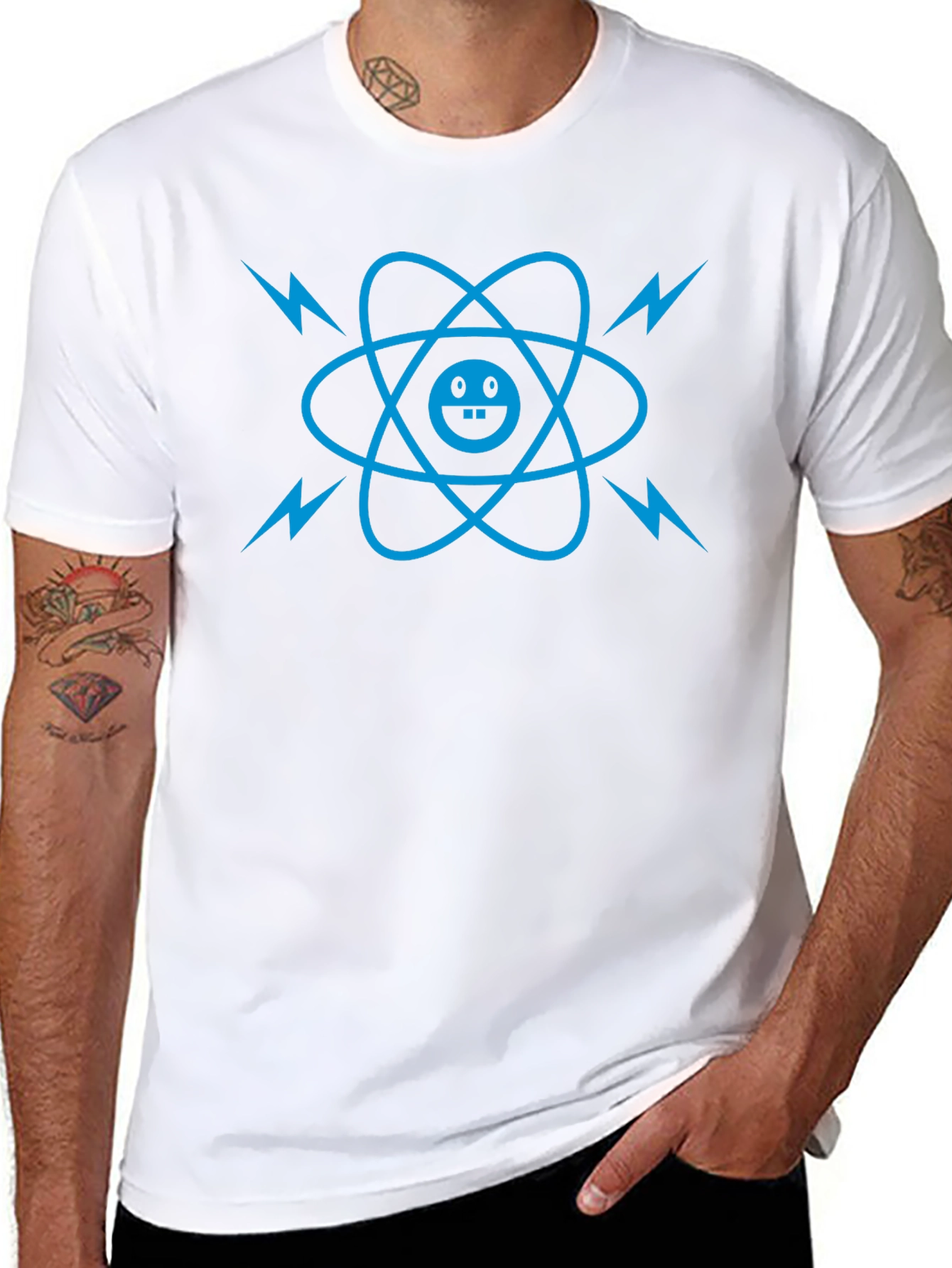 Cool Graphic Tee - Atom with Face