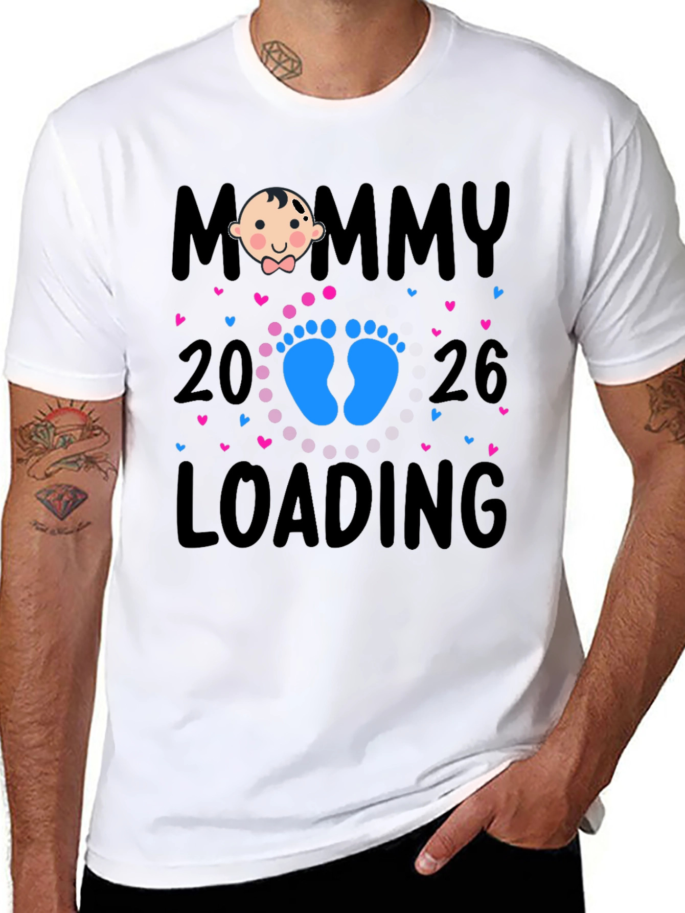 Mommy Loading 2026 Baby Announcement T-Shirt