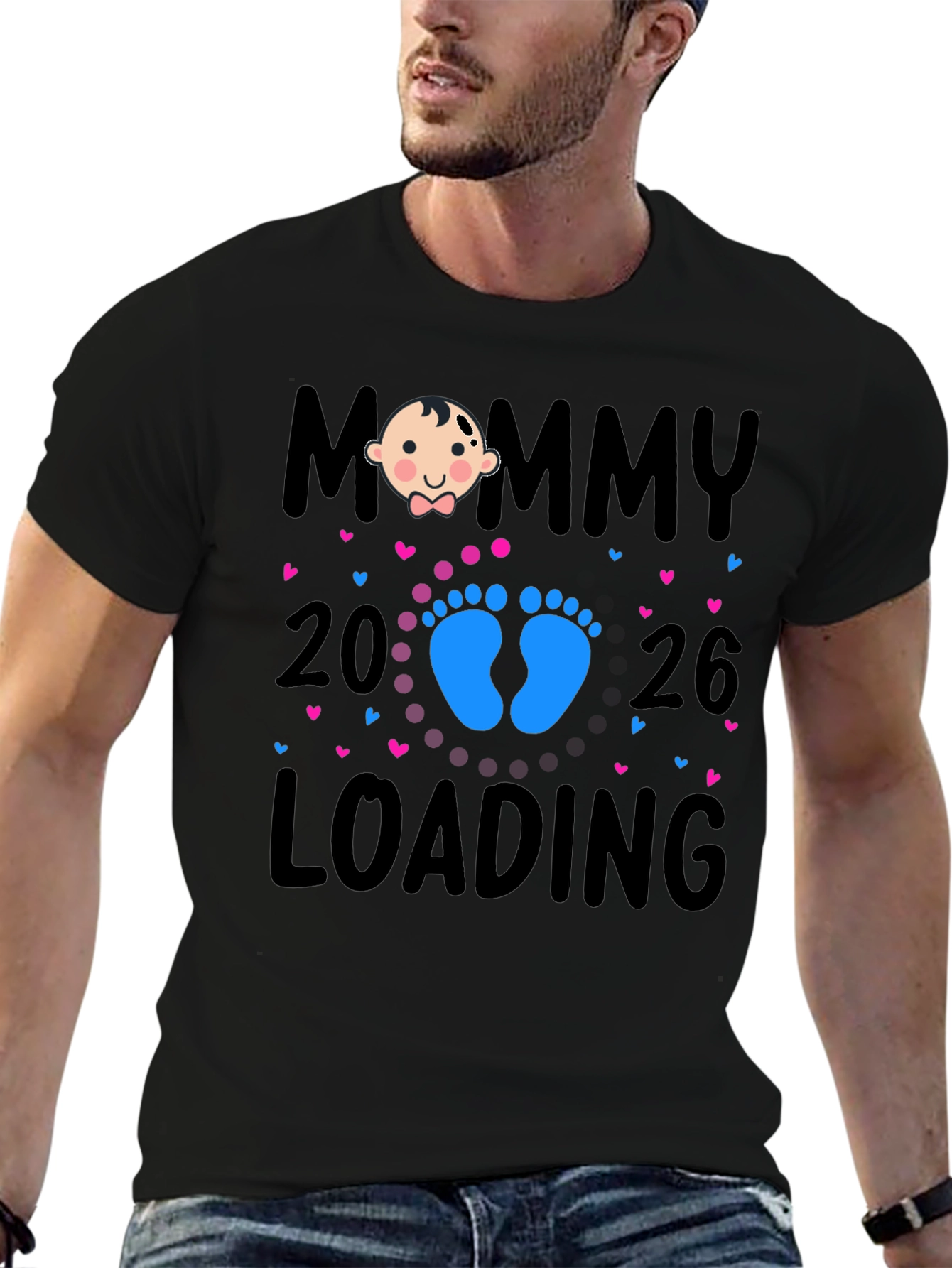 Mommy Loading 2026 Baby Announcement T-Shirt