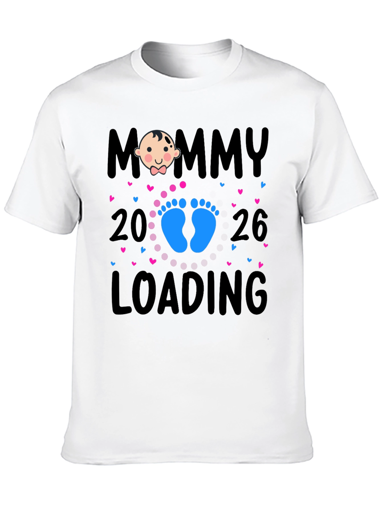 Mommy Loading 2026 Baby Announcement T-Shirt