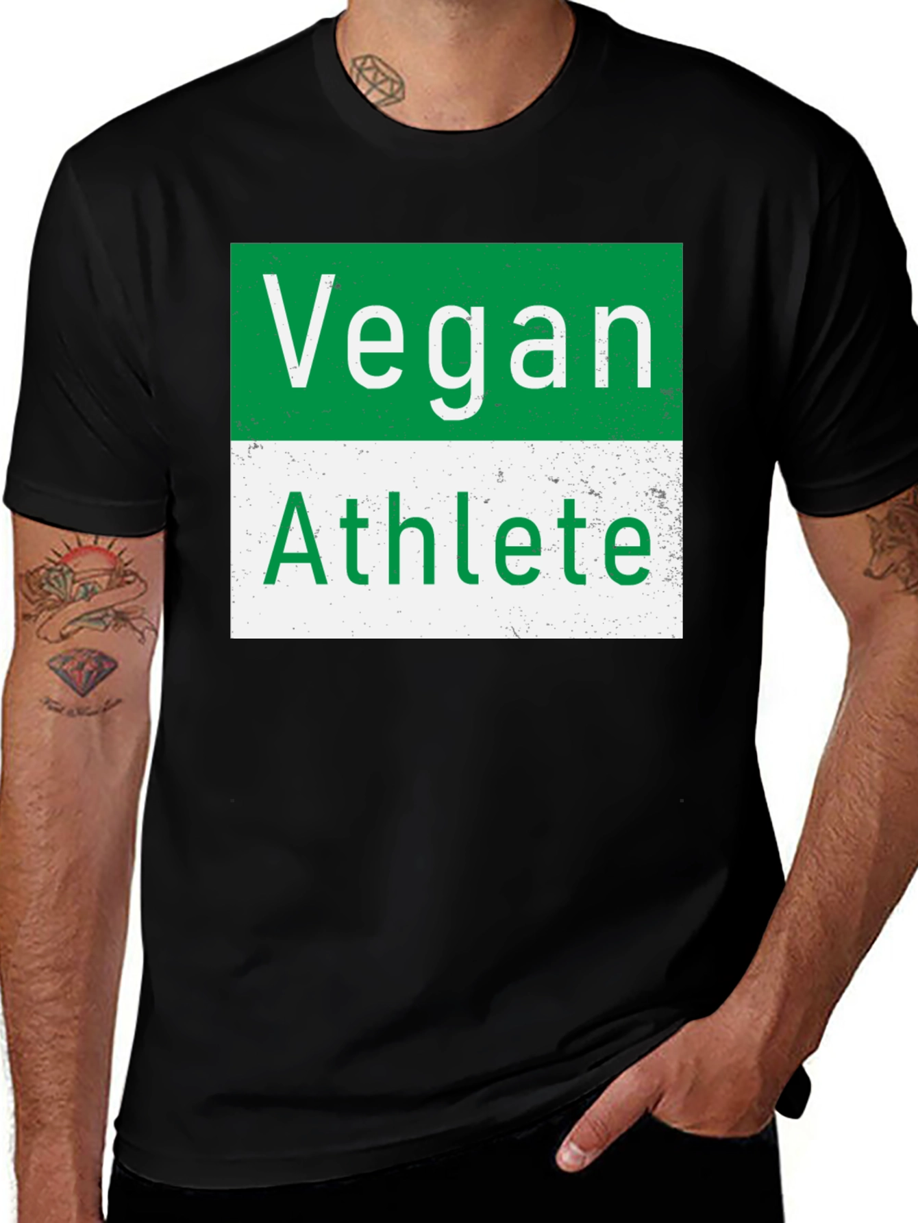 Vegan Athlete T-Shirt - Unisex Black Tee