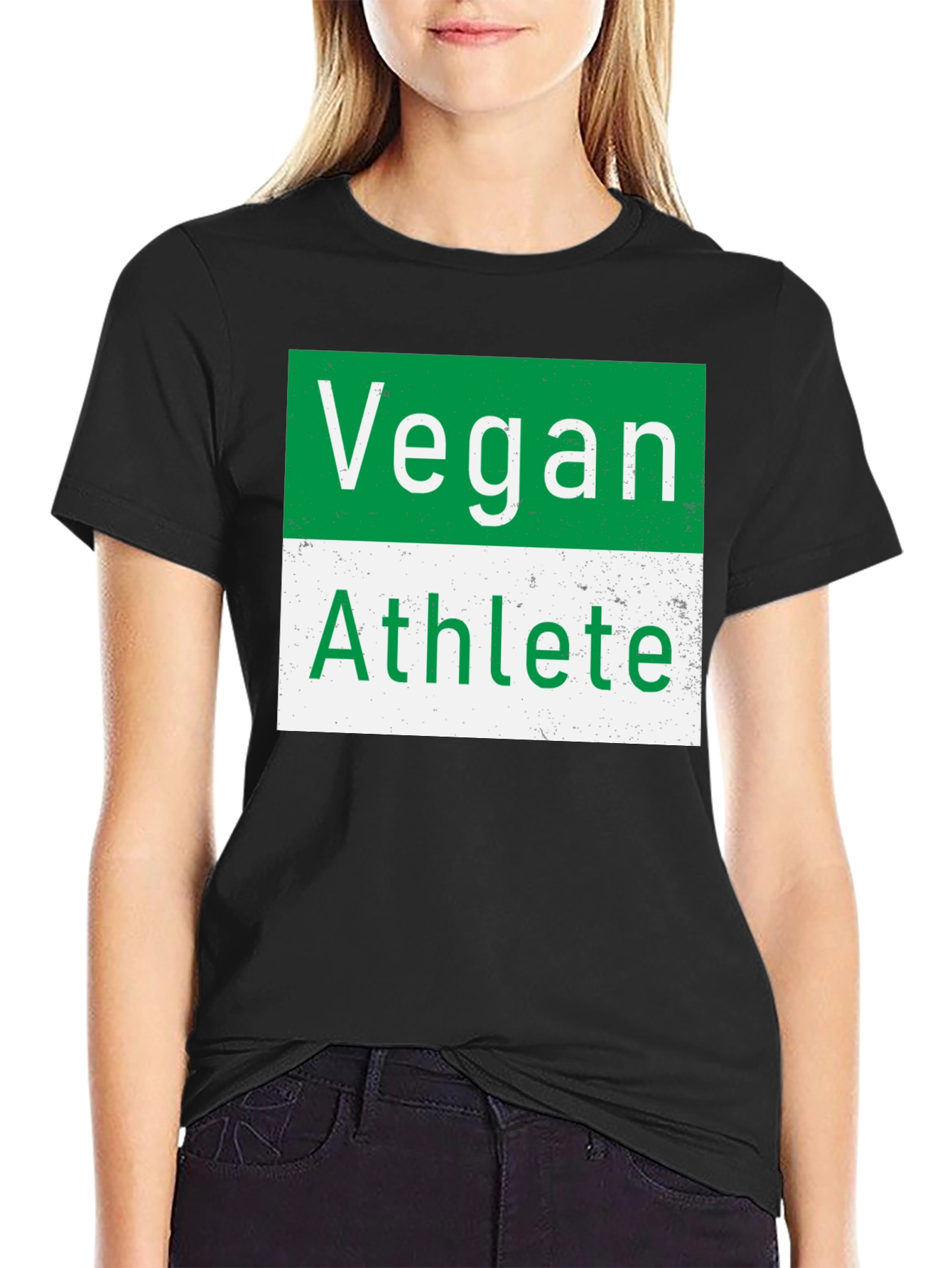 Vegan Athlete T-Shirt - Unisex Black Tee
