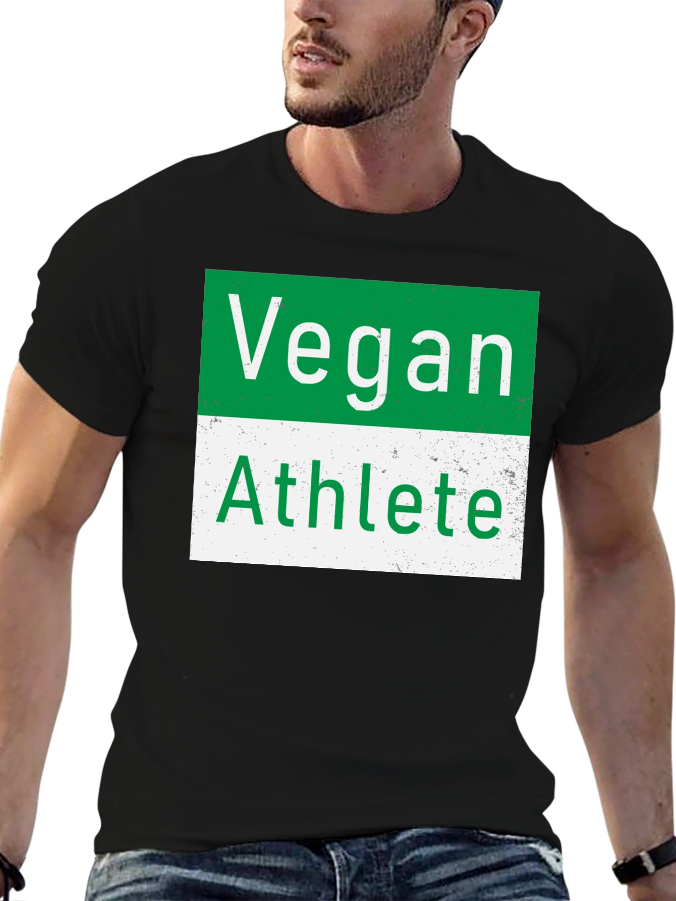 Vegan Athlete T-Shirt - Unisex Black Tee