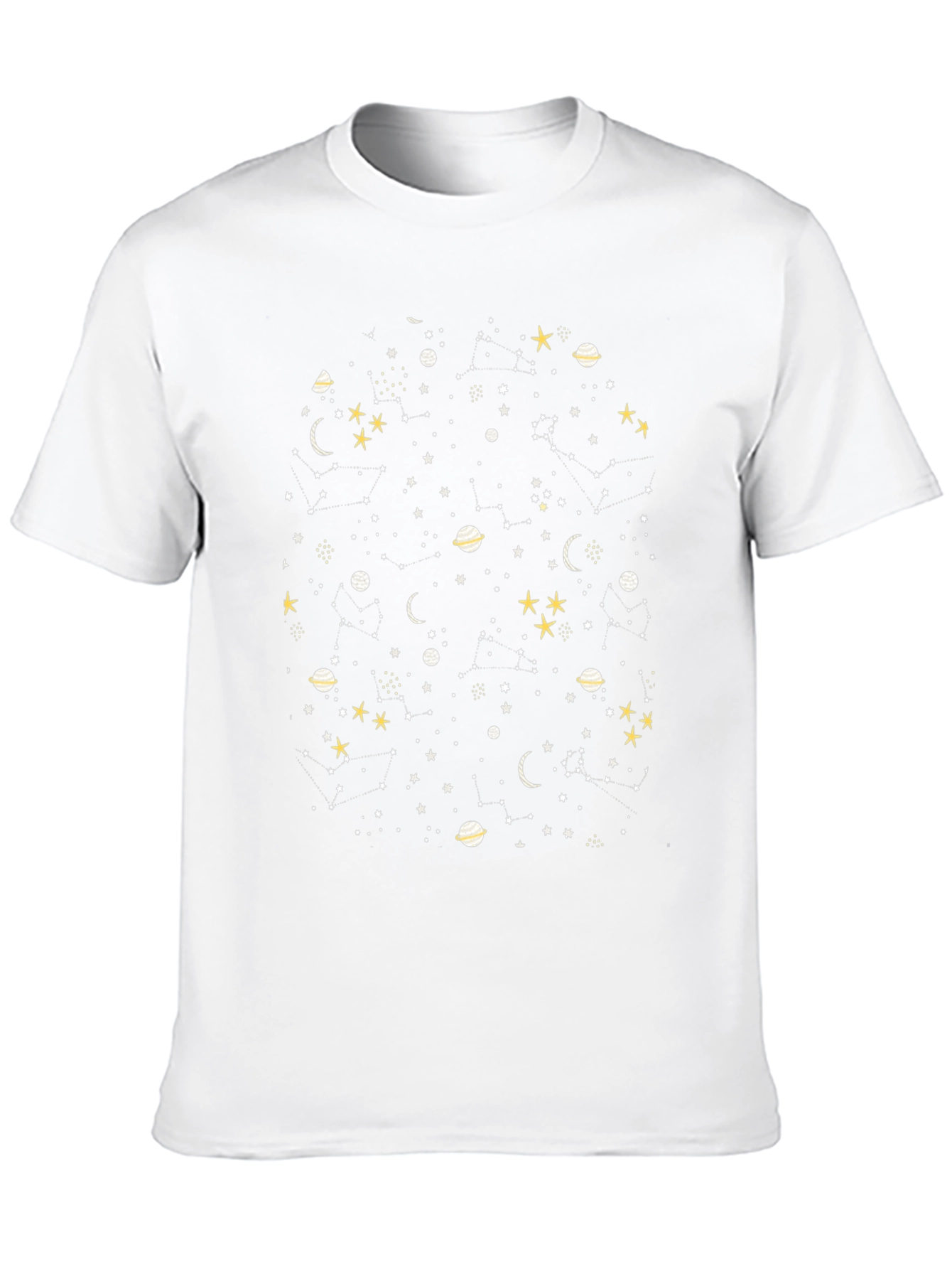 Celestial Galaxy Graphic Tee - Black Cotton Comfort
