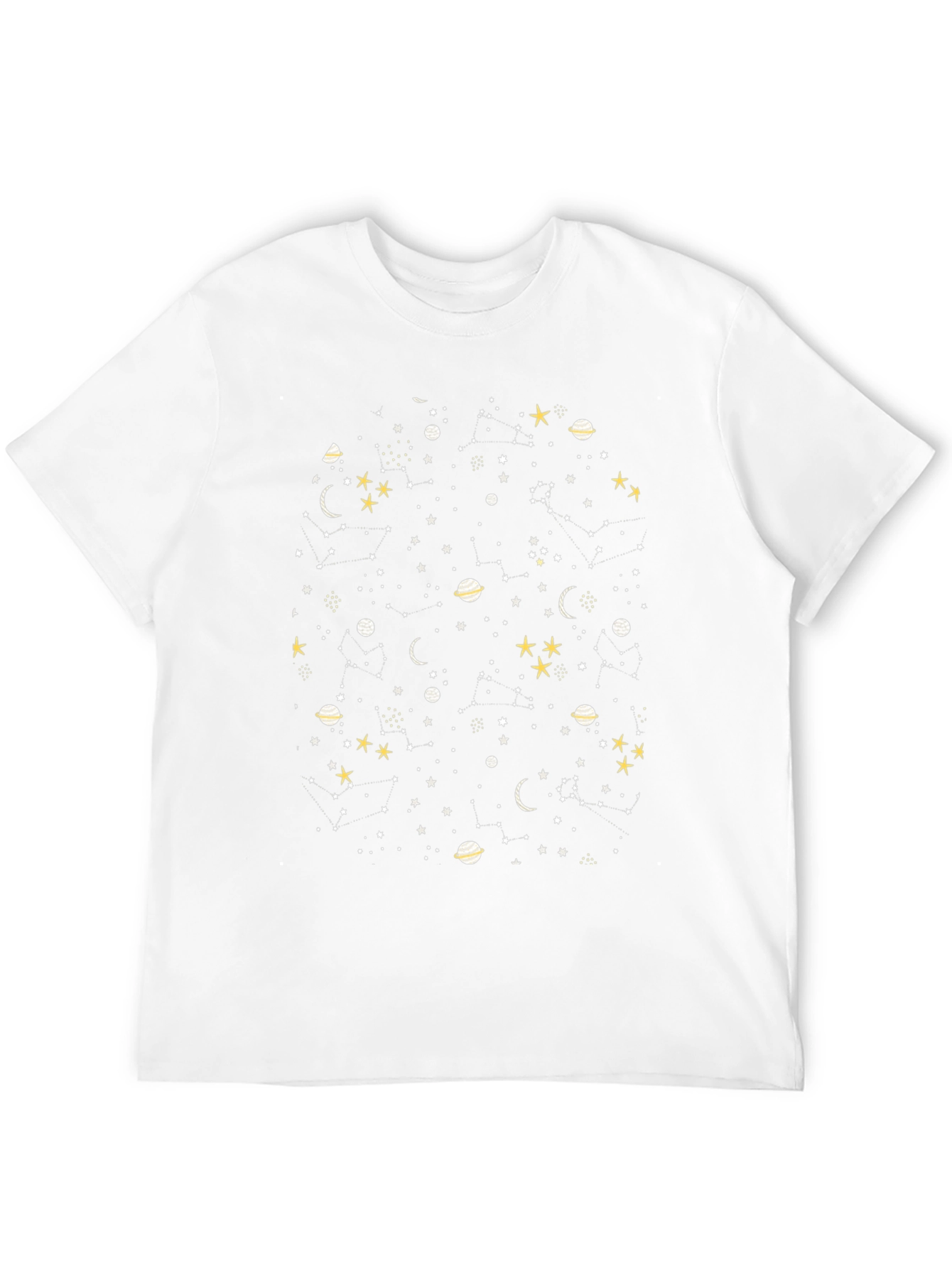 Celestial Galaxy Graphic Tee - Black Cotton Comfort