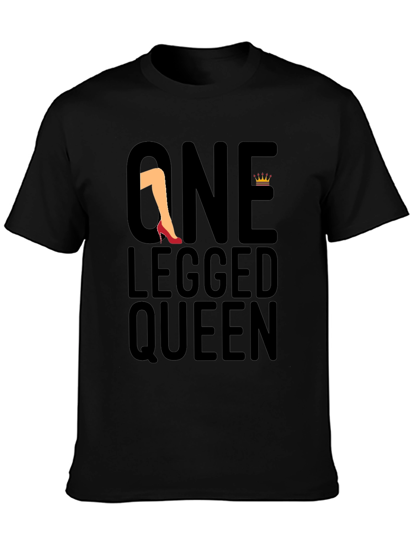 One Legged Queen Black Graphic Tee