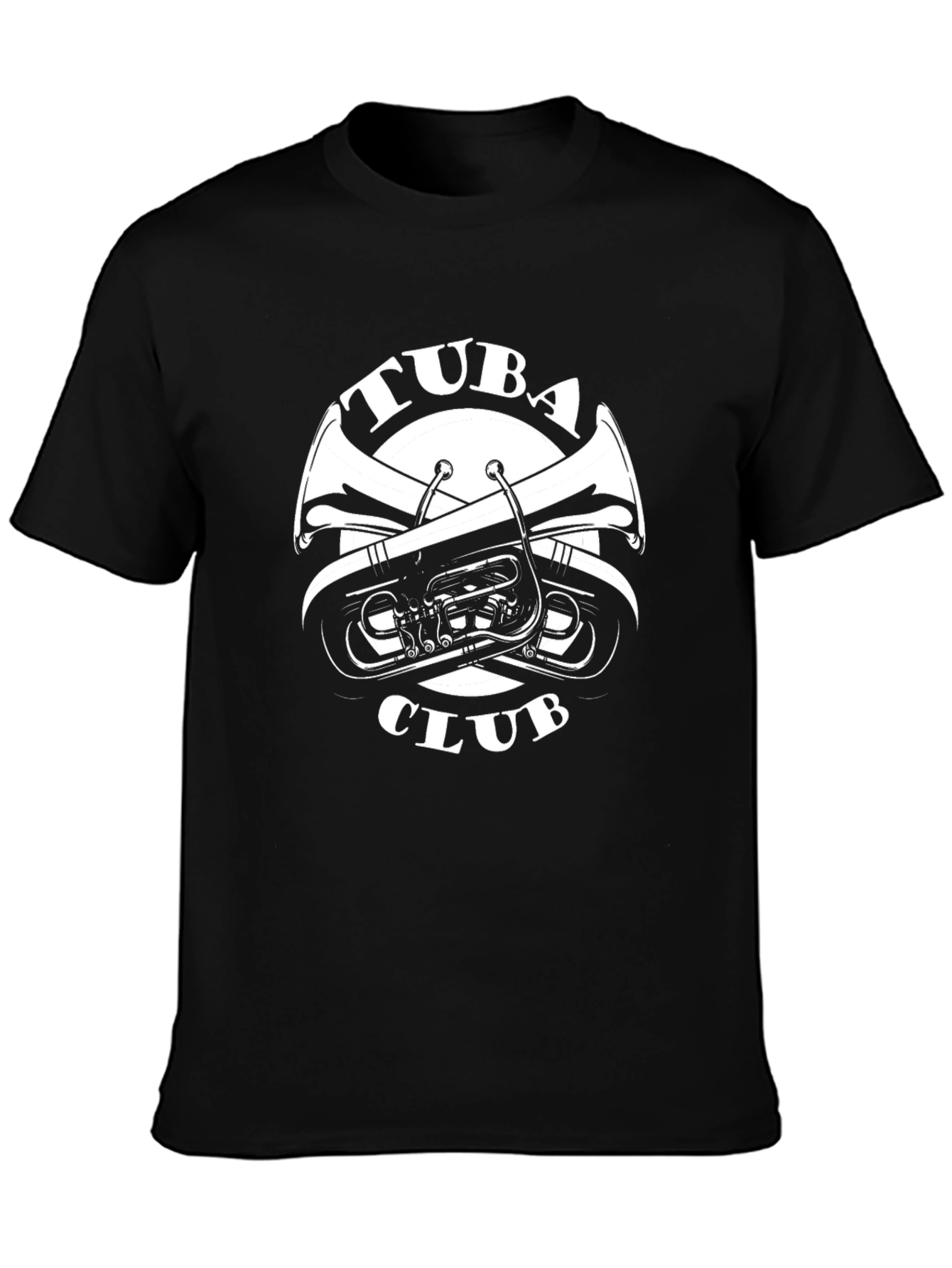 Tuba Club Black T-Shirt - Music Lover Tee