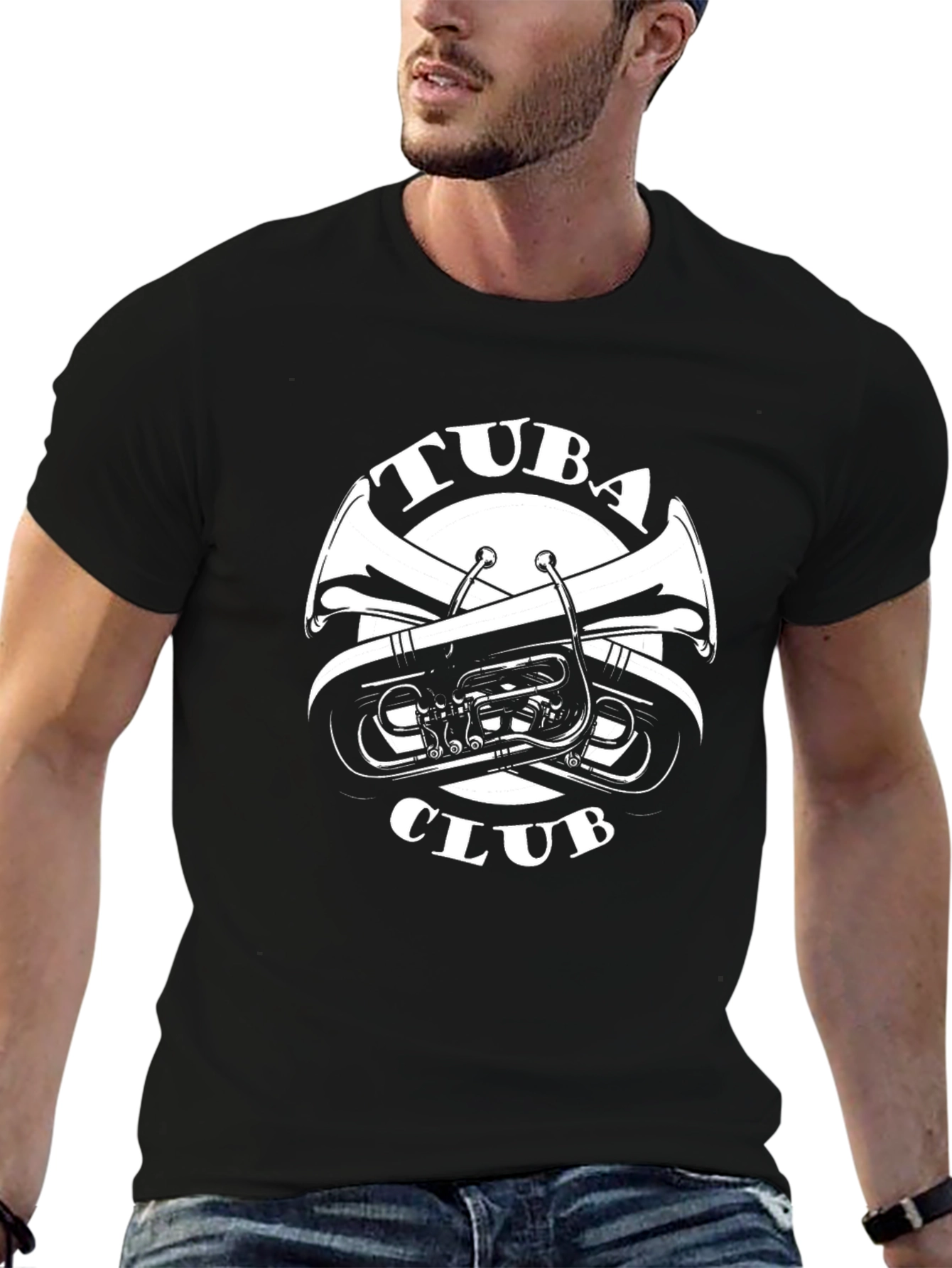 Tuba Club Black T-Shirt - Music Lover Tee