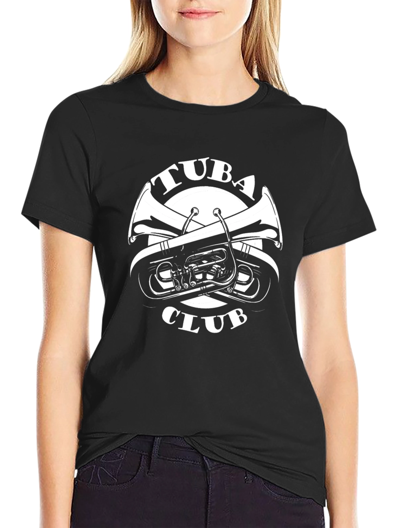 Tuba Club Black T-Shirt - Music Lover Tee