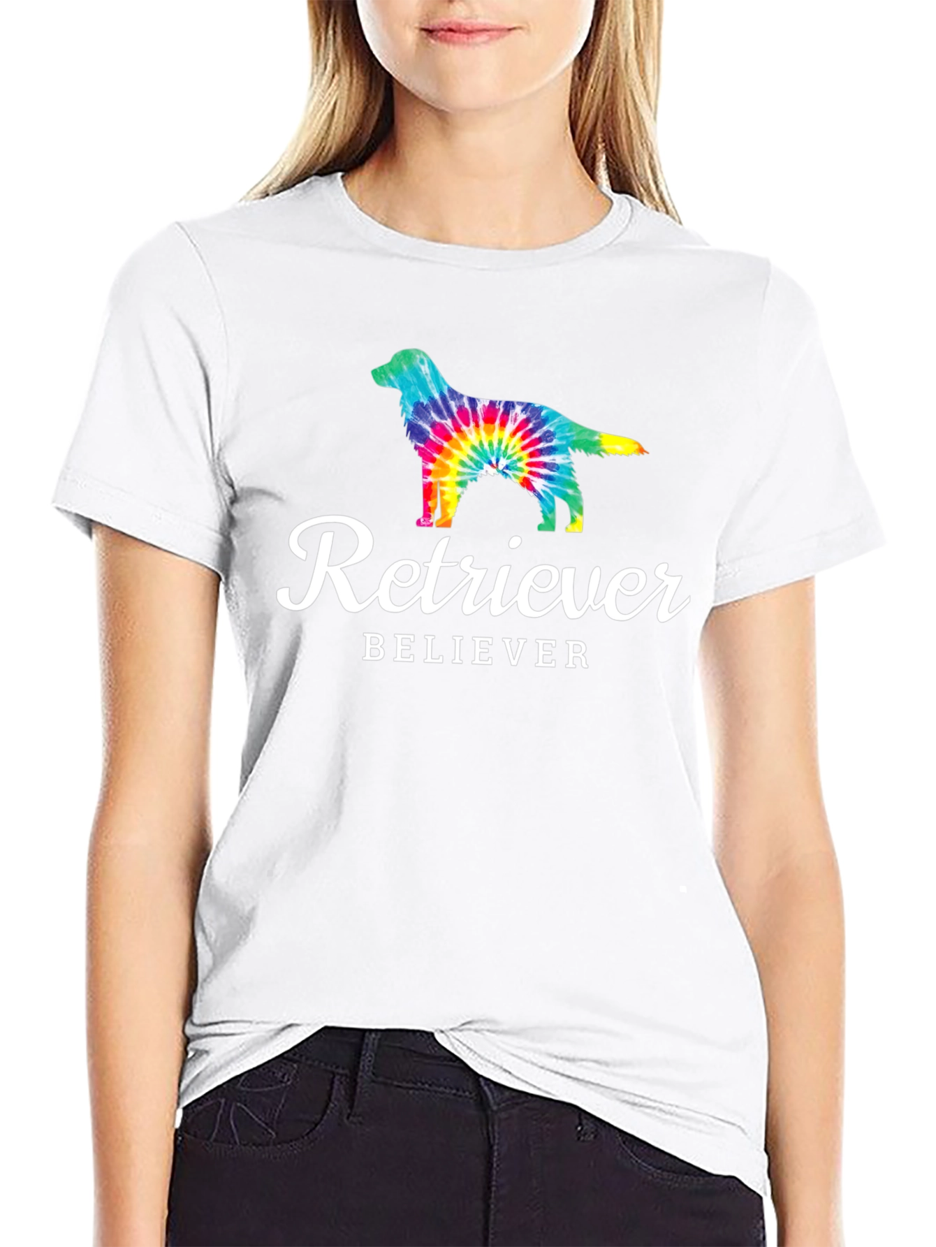 Retriever Believer Tie-Dye Dog Graphic Tee