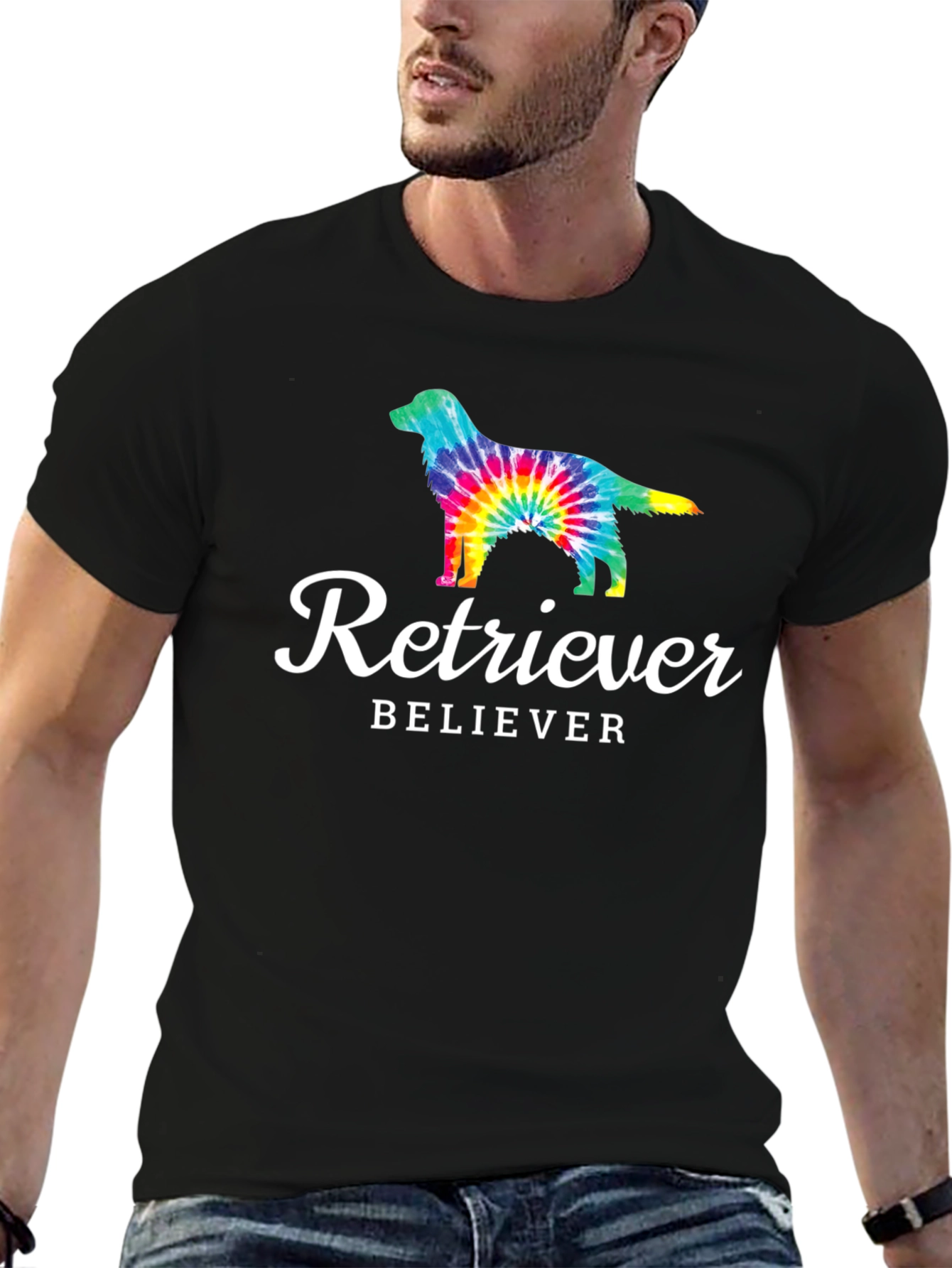 Retriever Believer Tie-Dye Dog Graphic Tee