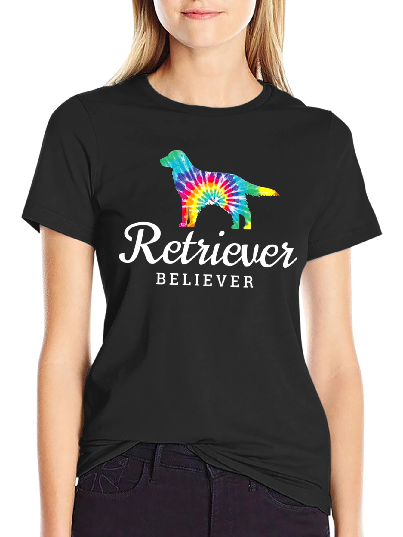 Retriever Believer Tie-Dye Dog Graphic Tee