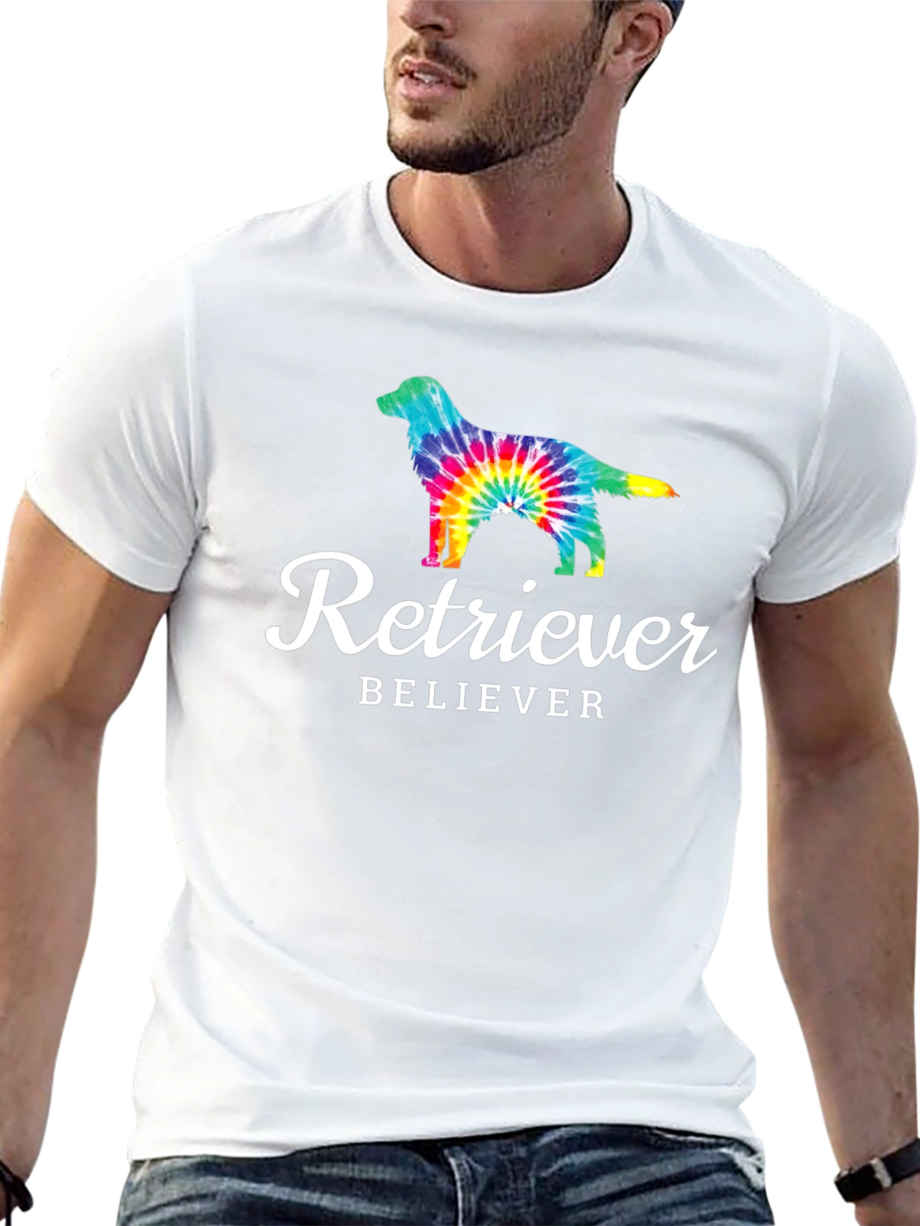Retriever Believer Tie-Dye Dog Graphic Tee