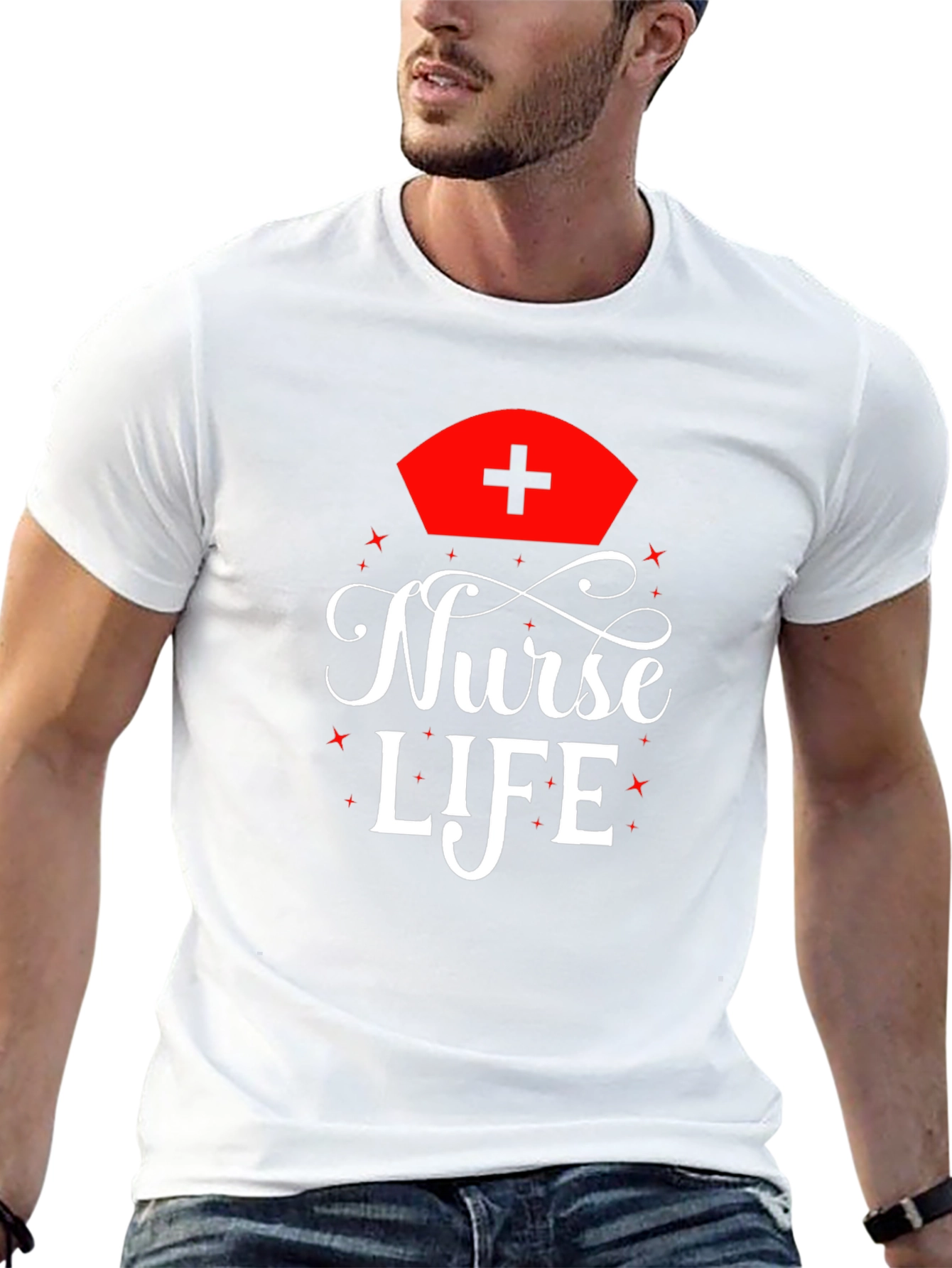 Nurse Life Graphic Tee - Black Cotton T-Shirt