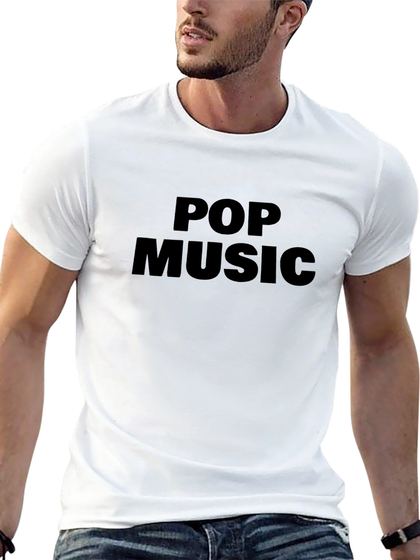 Pop Music Black Graphic T-Shirt