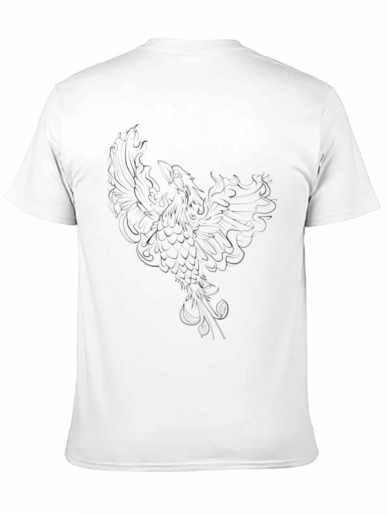 Phoenix Graphic Tee - Classic Black Cotton Blend T-Shirt