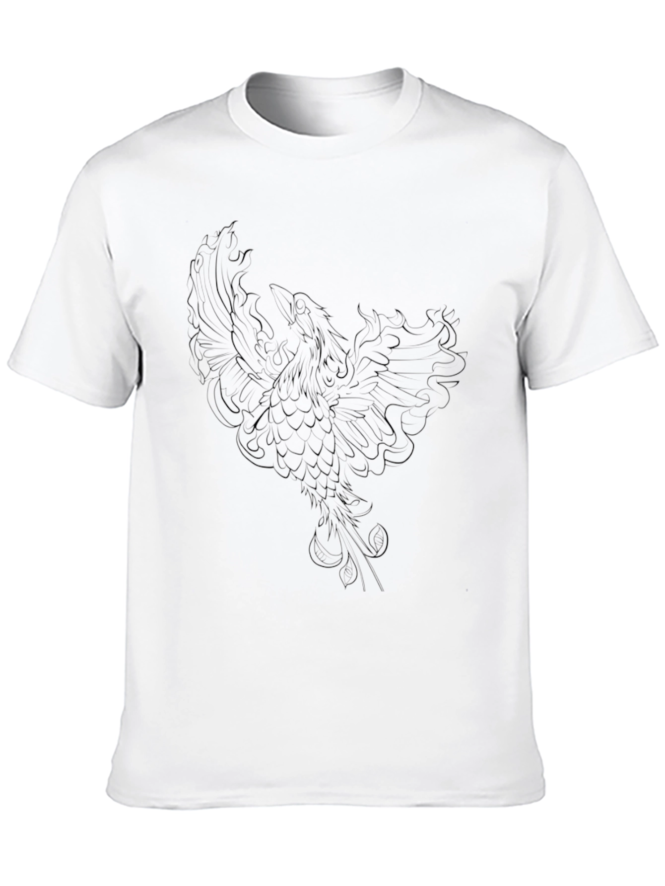 Phoenix Graphic Tee - Classic Black Cotton Blend T-Shirt
