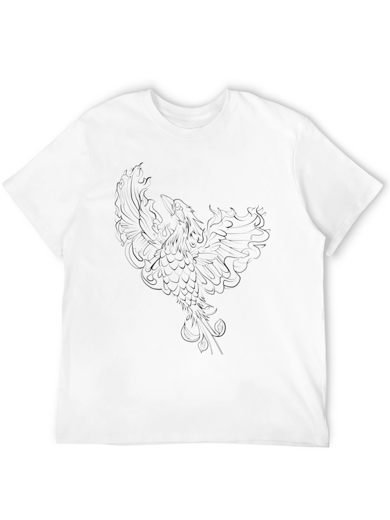 Phoenix Graphic Tee - Classic Black Cotton Blend T-Shirt