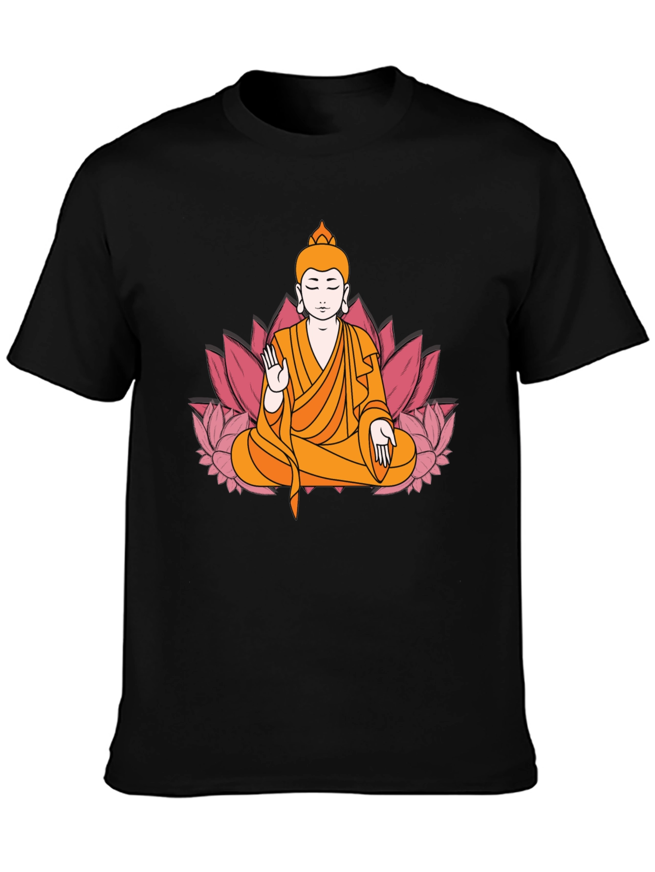 Buddha Lotus Flower Graphic Tee