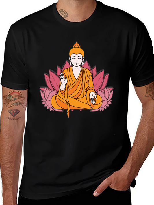 Buddha Lotus Flower Graphic Tee