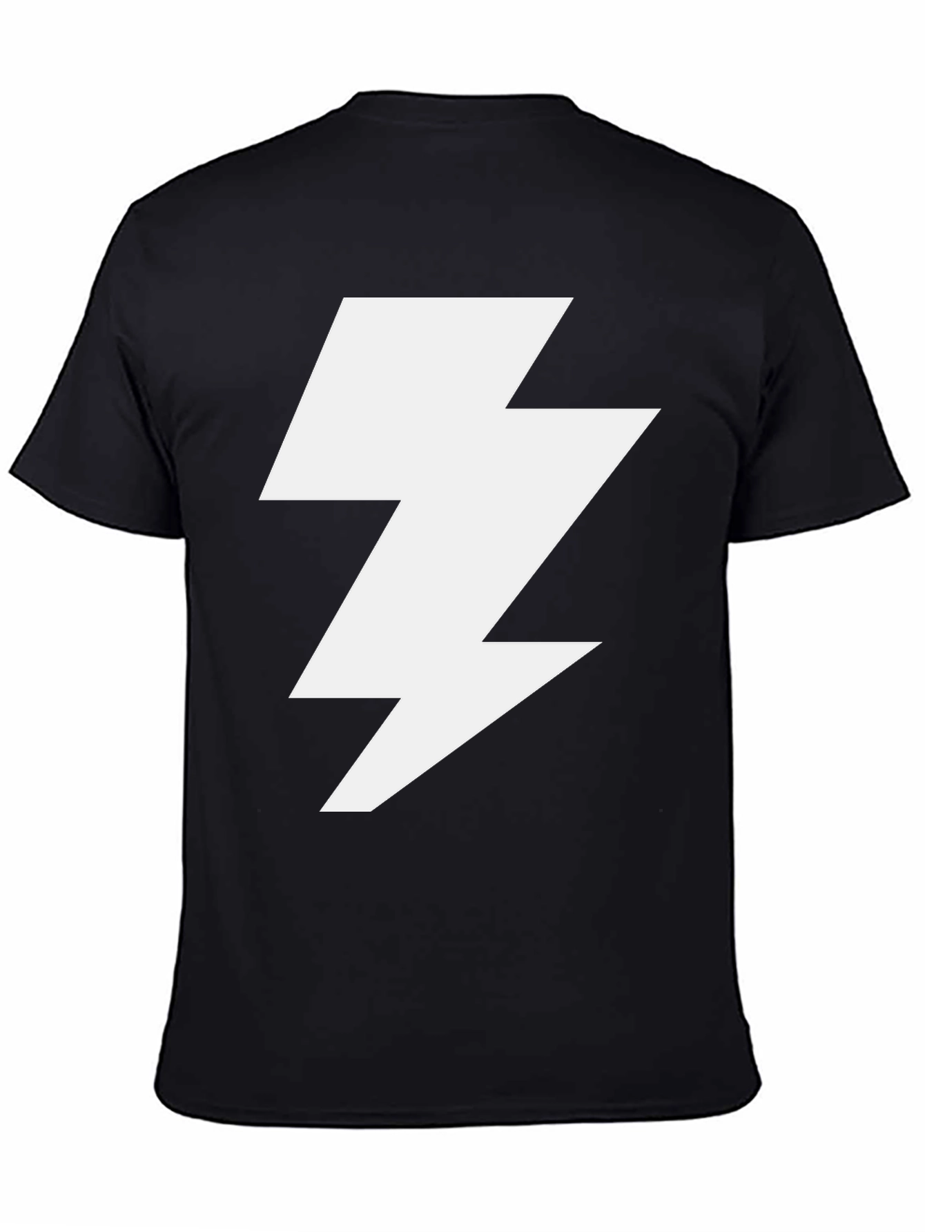 Lightning Bolt Graphic Tee - Bold Black T-Shirt