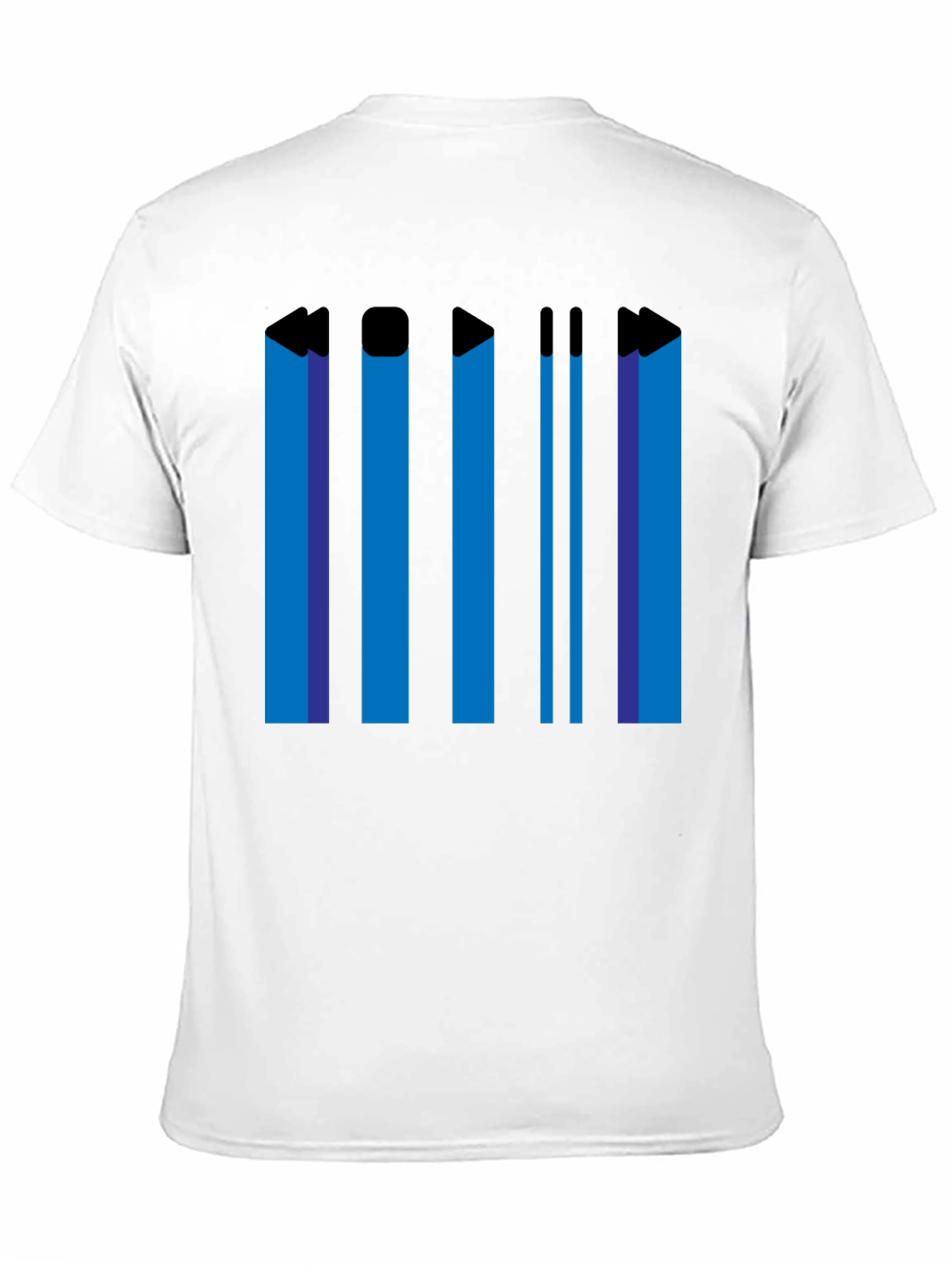 Retro Media Player T-Shirt - Black Graphic Tee