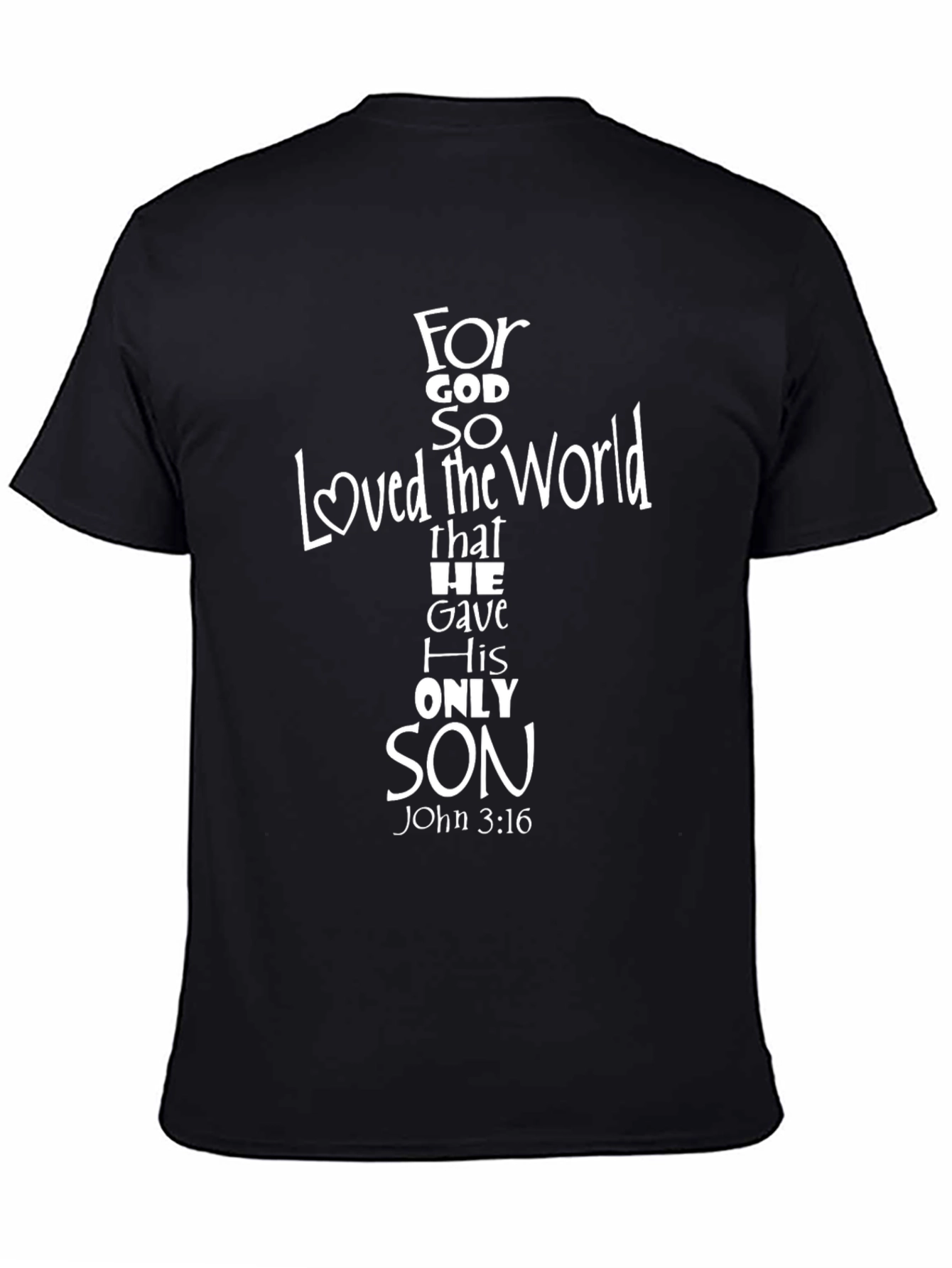 Faith-Based Graphic Tee - John 3:16 Christian T-Shirt