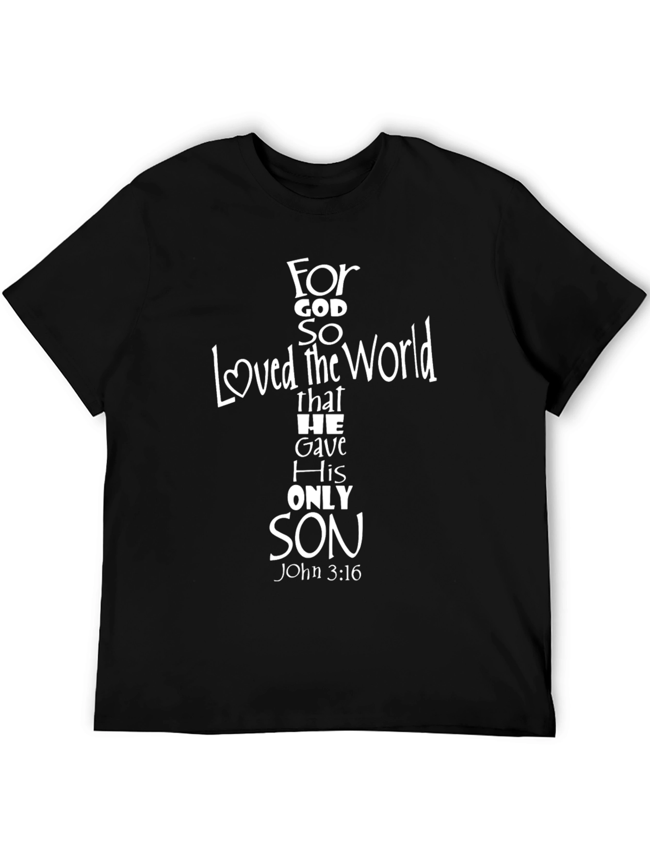 Faith-Based Graphic Tee - John 3:16 Christian T-Shirt