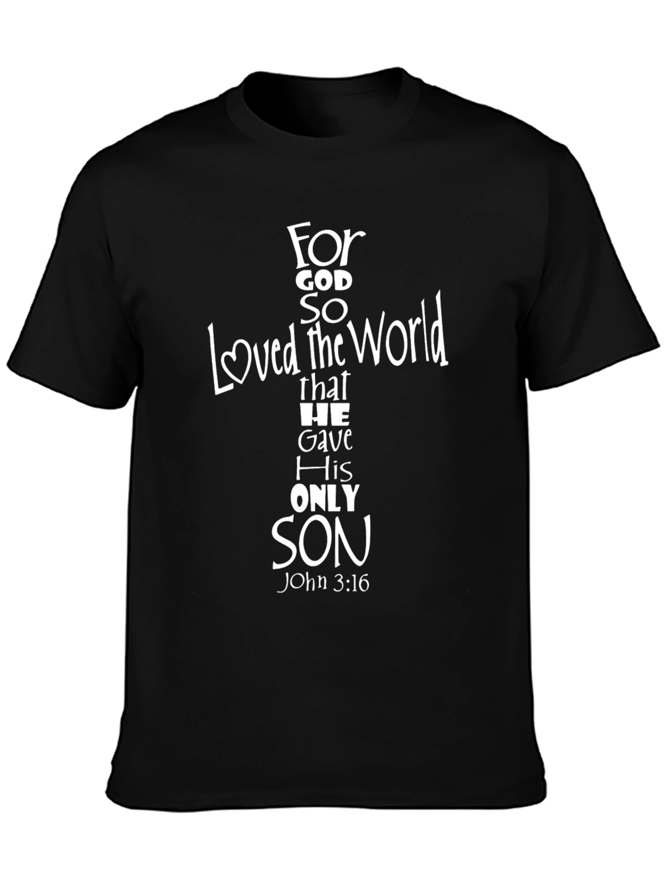 Faith-Based Graphic Tee - John 3:16 Christian T-Shirt