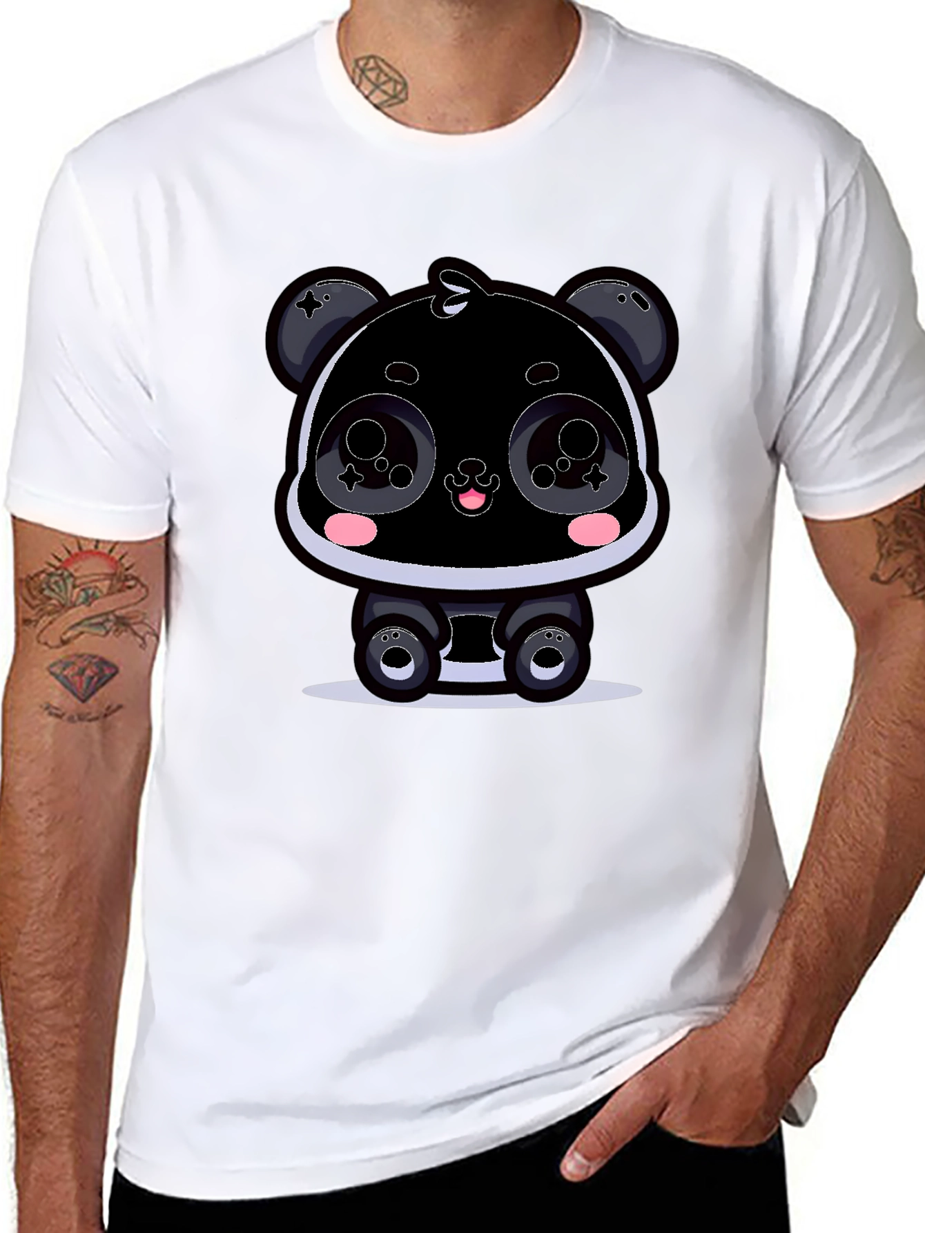 Cartoon Panda T-Shirt - Kawaii Graphic Tee