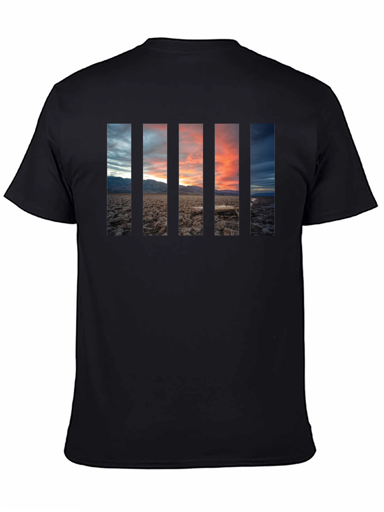 Sunset Panel Graphic Black T-Shirt
