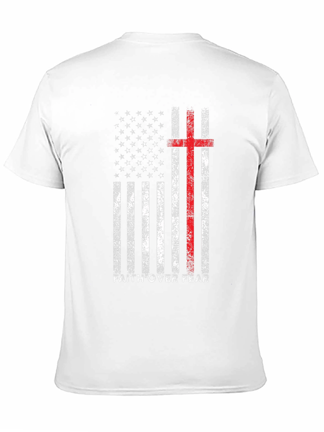 Faith Over Fear American Flag Cross T-Shirt