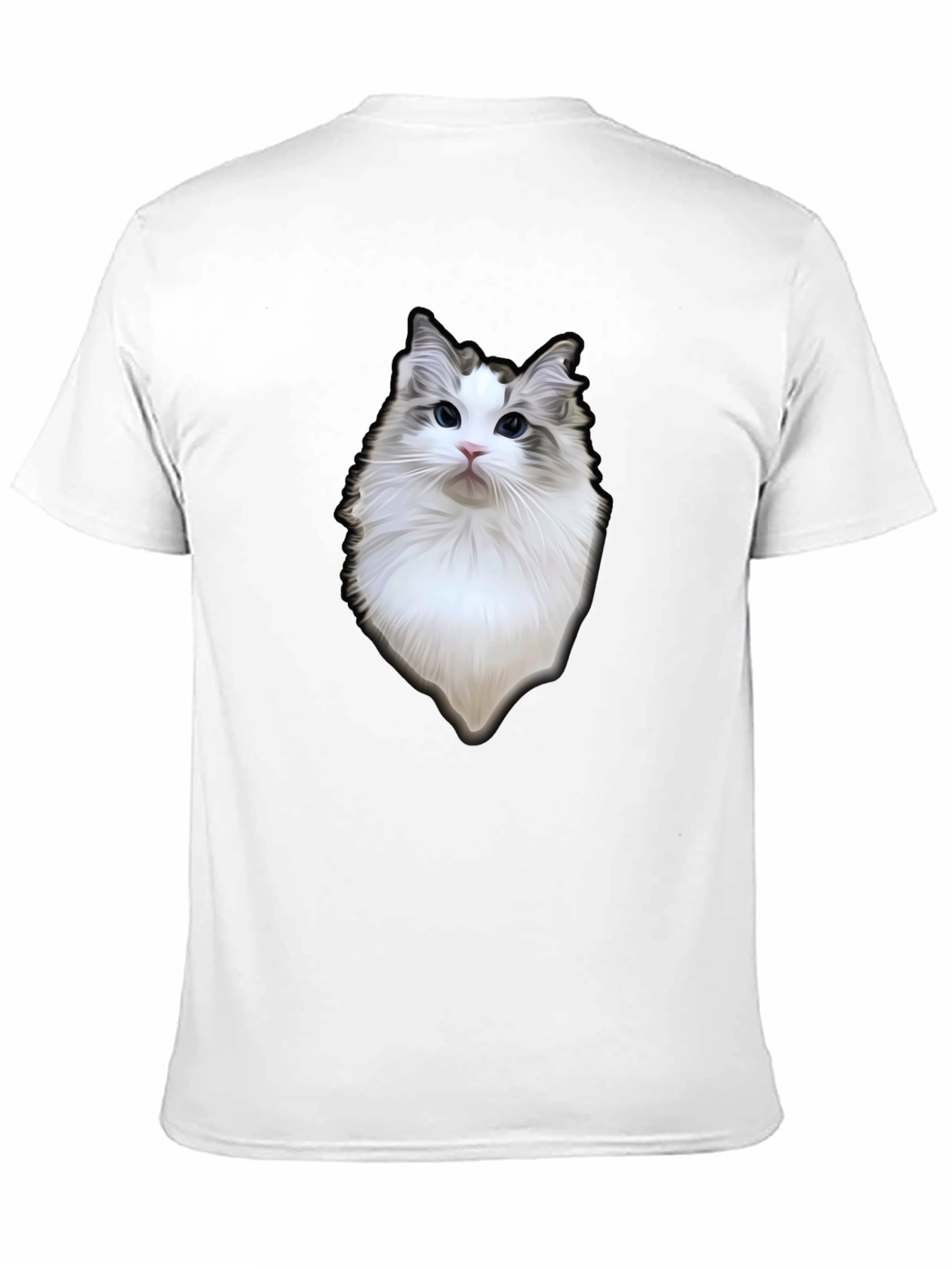 Cat Portrait Black T-Shirt