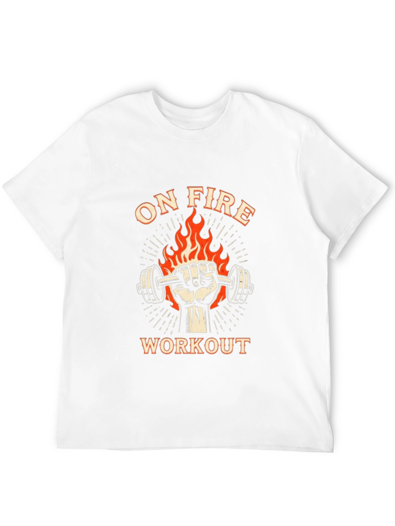 On Fire Workout Black Graphic Tee