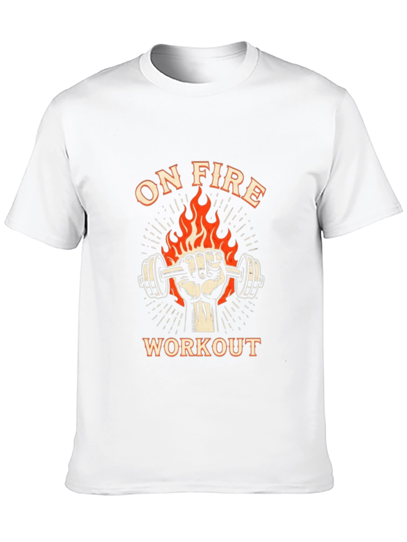 On Fire Workout Black Graphic Tee