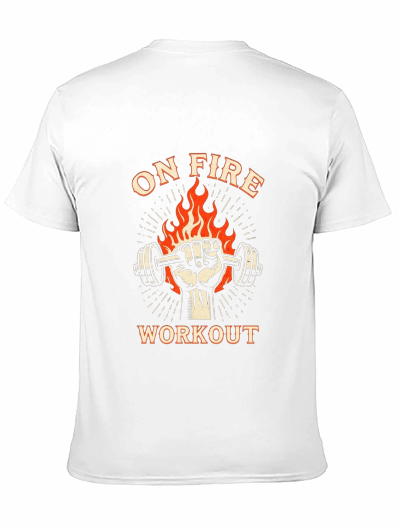 On Fire Workout Black Graphic Tee