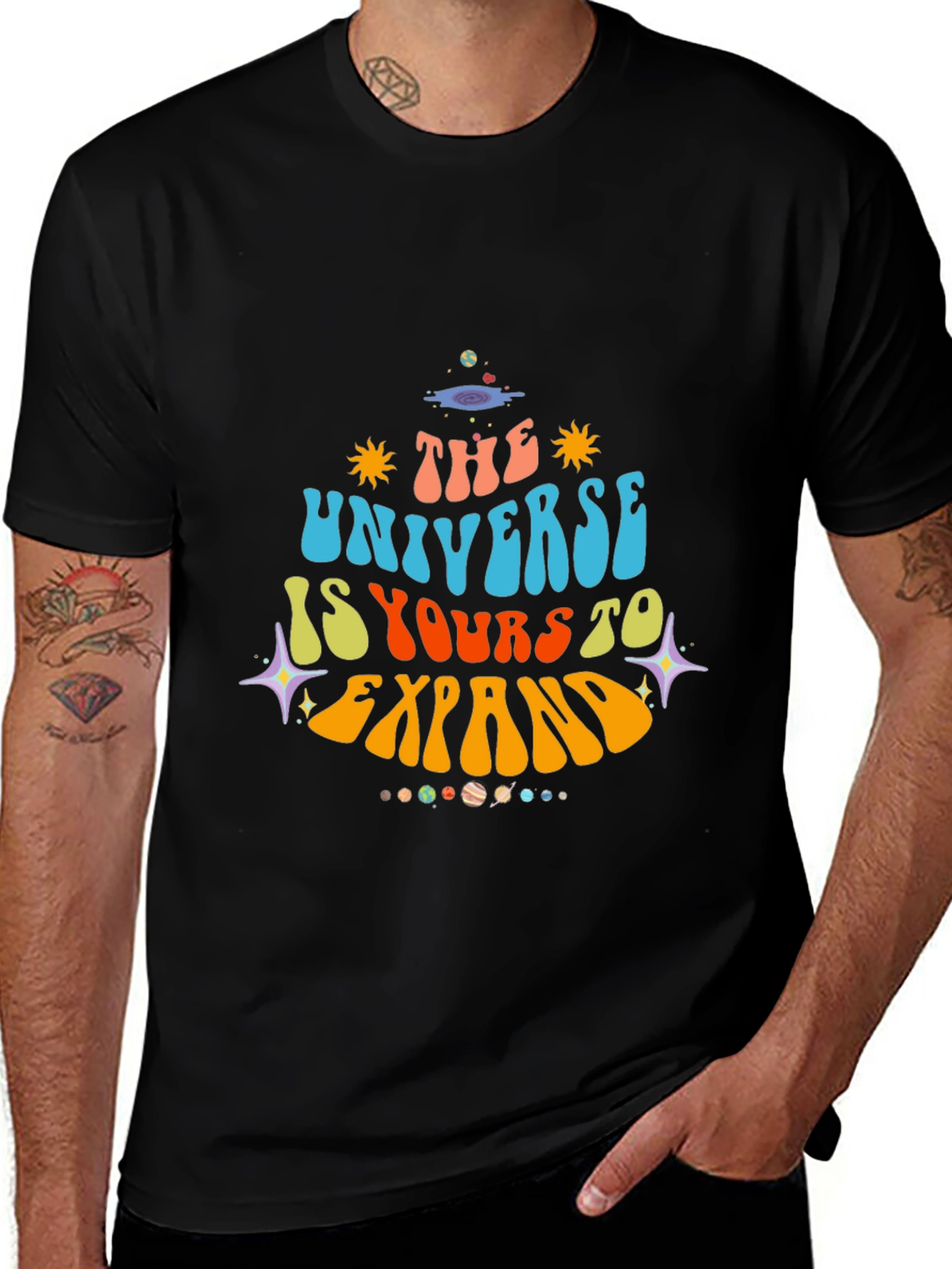 Retro Universe Graphic T-Shirt - Expand Your Horizons!