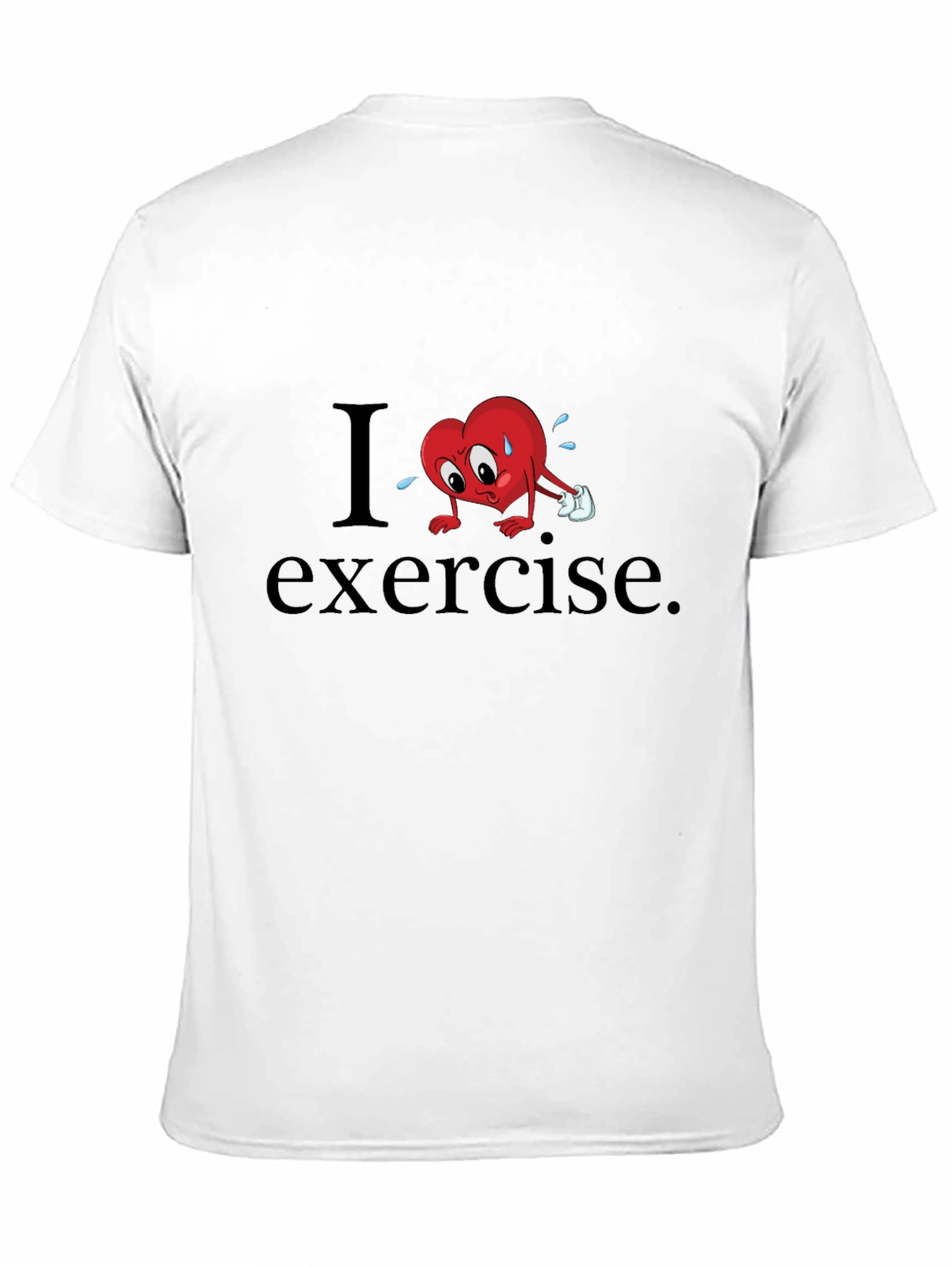 I Heart Exercise Funny Graphic T-Shirt