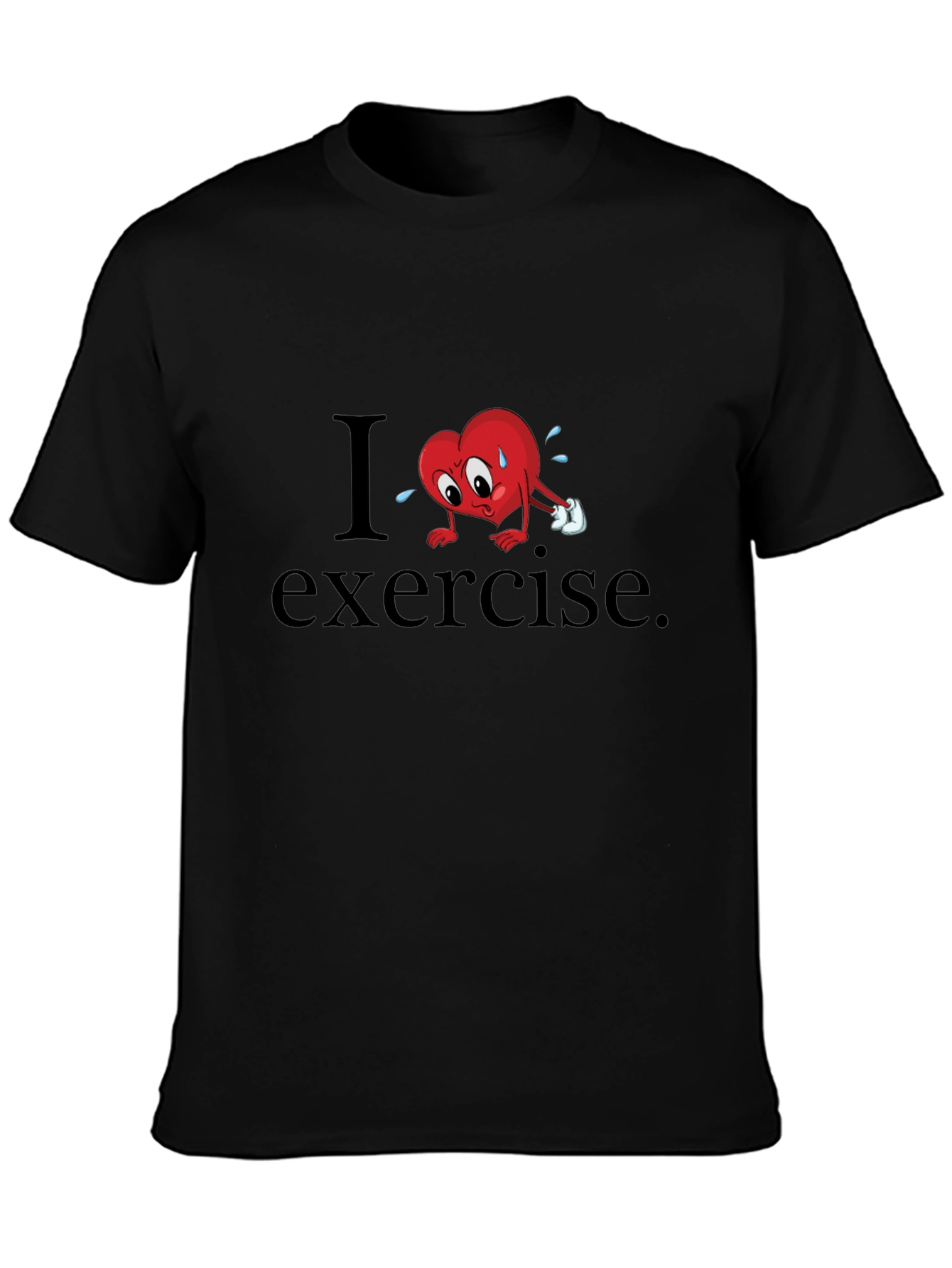 I Heart Exercise Funny Graphic T-Shirt