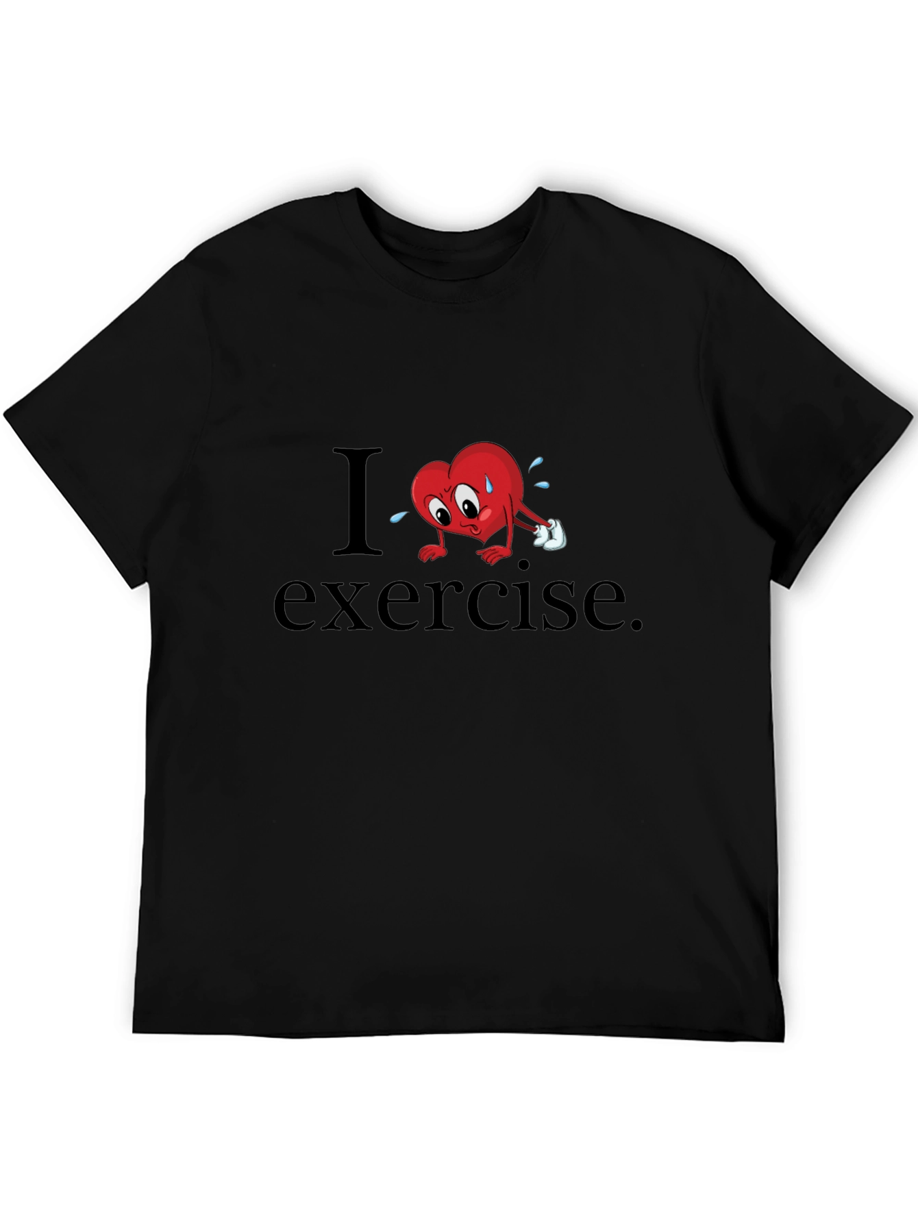 I Heart Exercise Funny Graphic T-Shirt