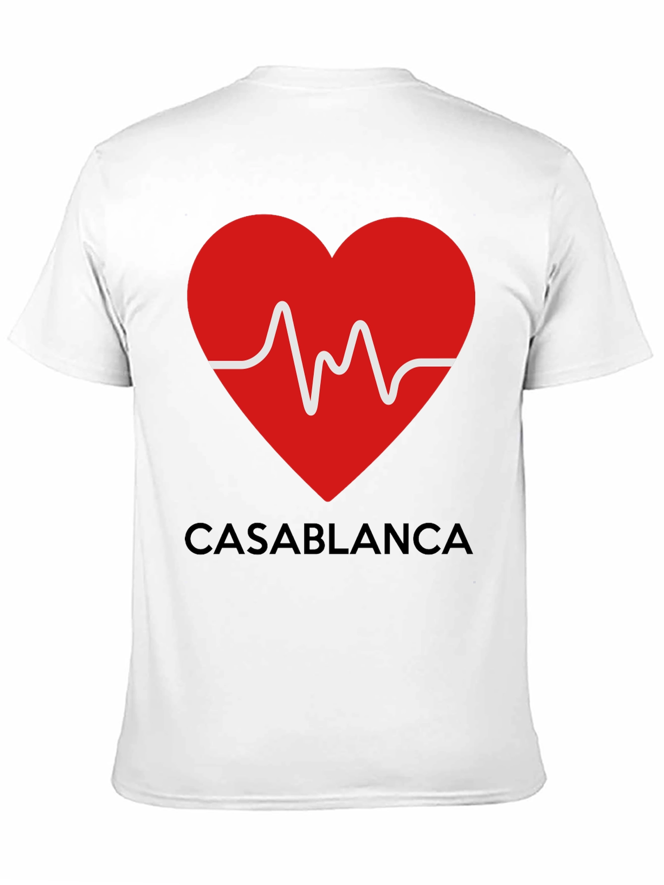 Casablanca Heartbeat Graphic T-Shirt - Stylish Black Tee
