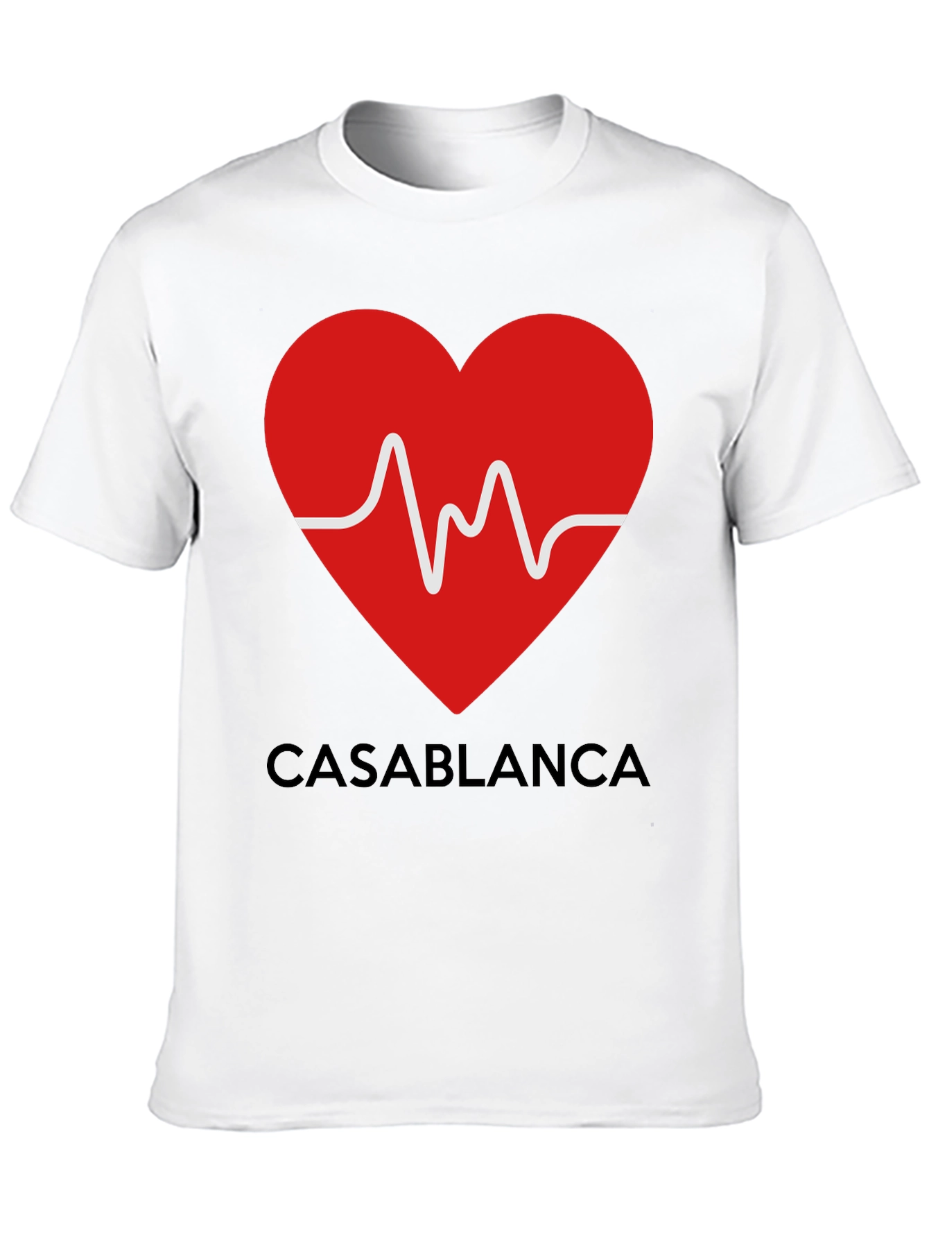 Casablanca Heartbeat Graphic T-Shirt - Stylish Black Tee